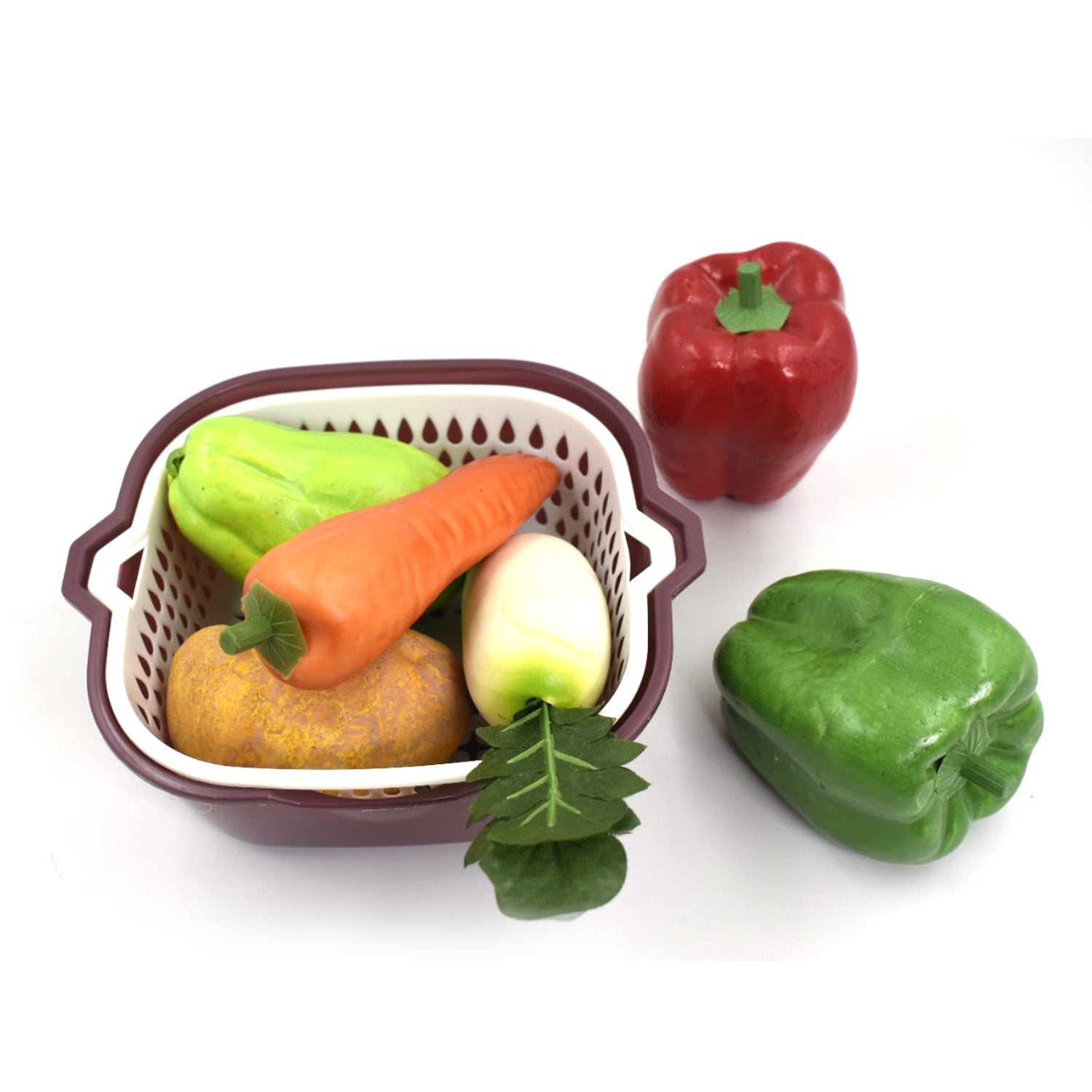 2 In 1 Basket Strainer To Rinse Various Types Of Items Like Fruits, Vegetables Etc.