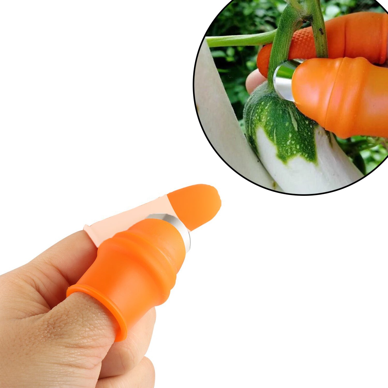 Vegetable Thumb Cutter and tool 5pc Set with effective sharp cutting blade System