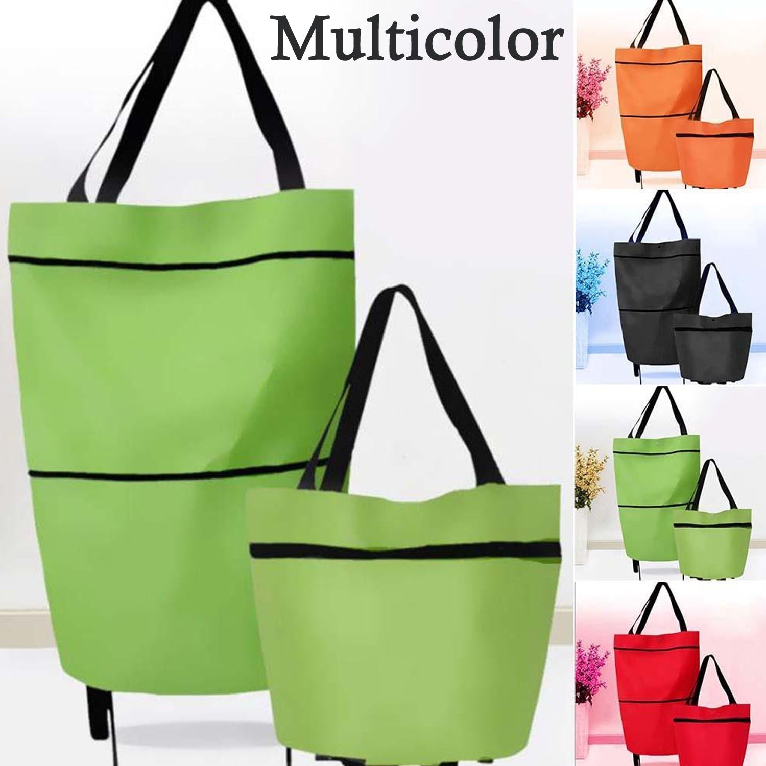 Folding Cart Bags Trolley Shopping Bag For Travel Luggage