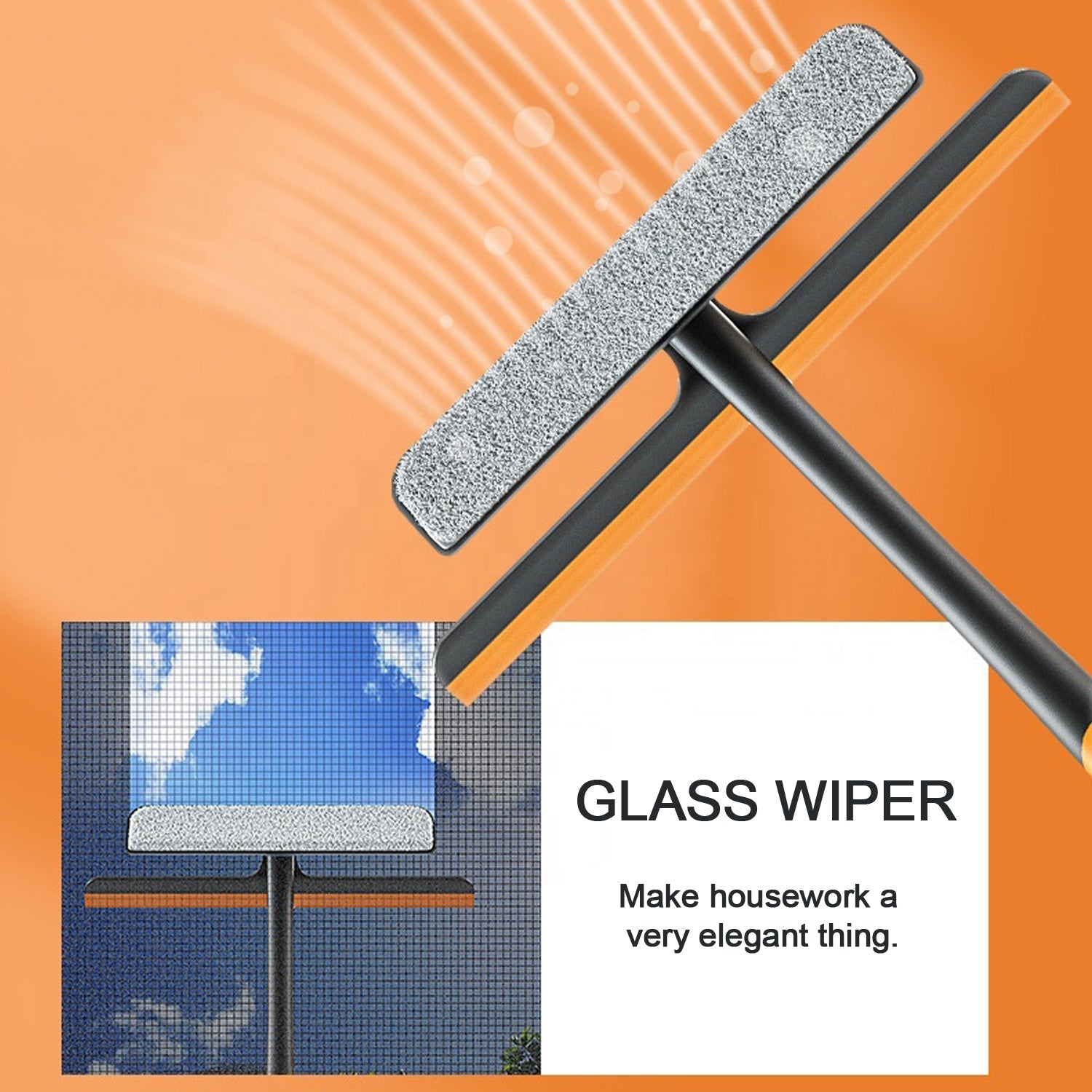 3 in 1 Glass Wiper used in all kinds of household and official places for cleaning and wiping of floors, glasses and dust etc.