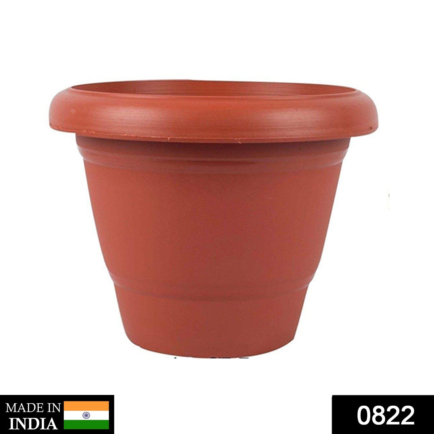 Garden Heavy Plastic Planter Pot / Gamla  (Brown, Pack of 1)