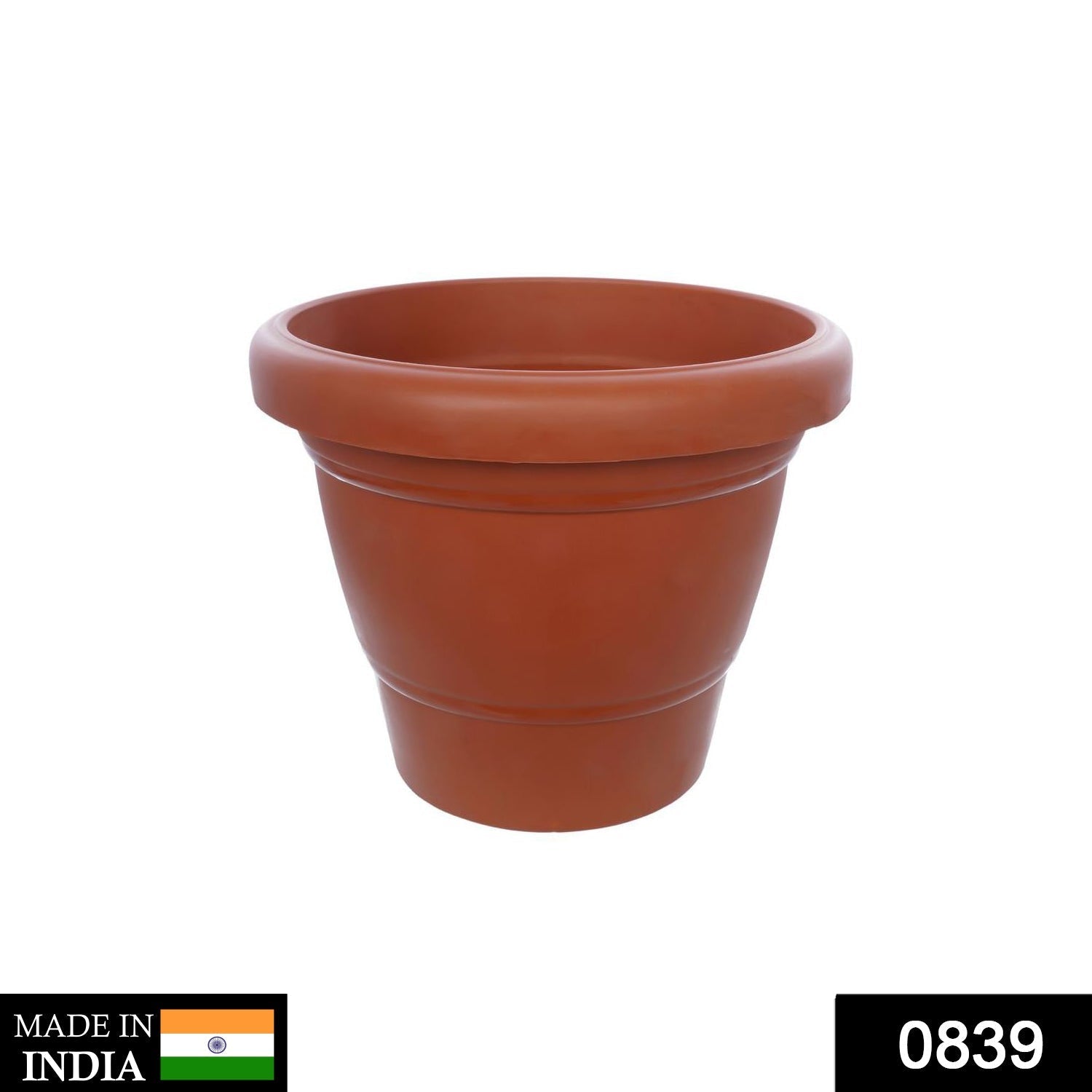 Garden Heavy Plastic Planter Pot / Gamla 6 inch (Brown, Pack of 1, Small)