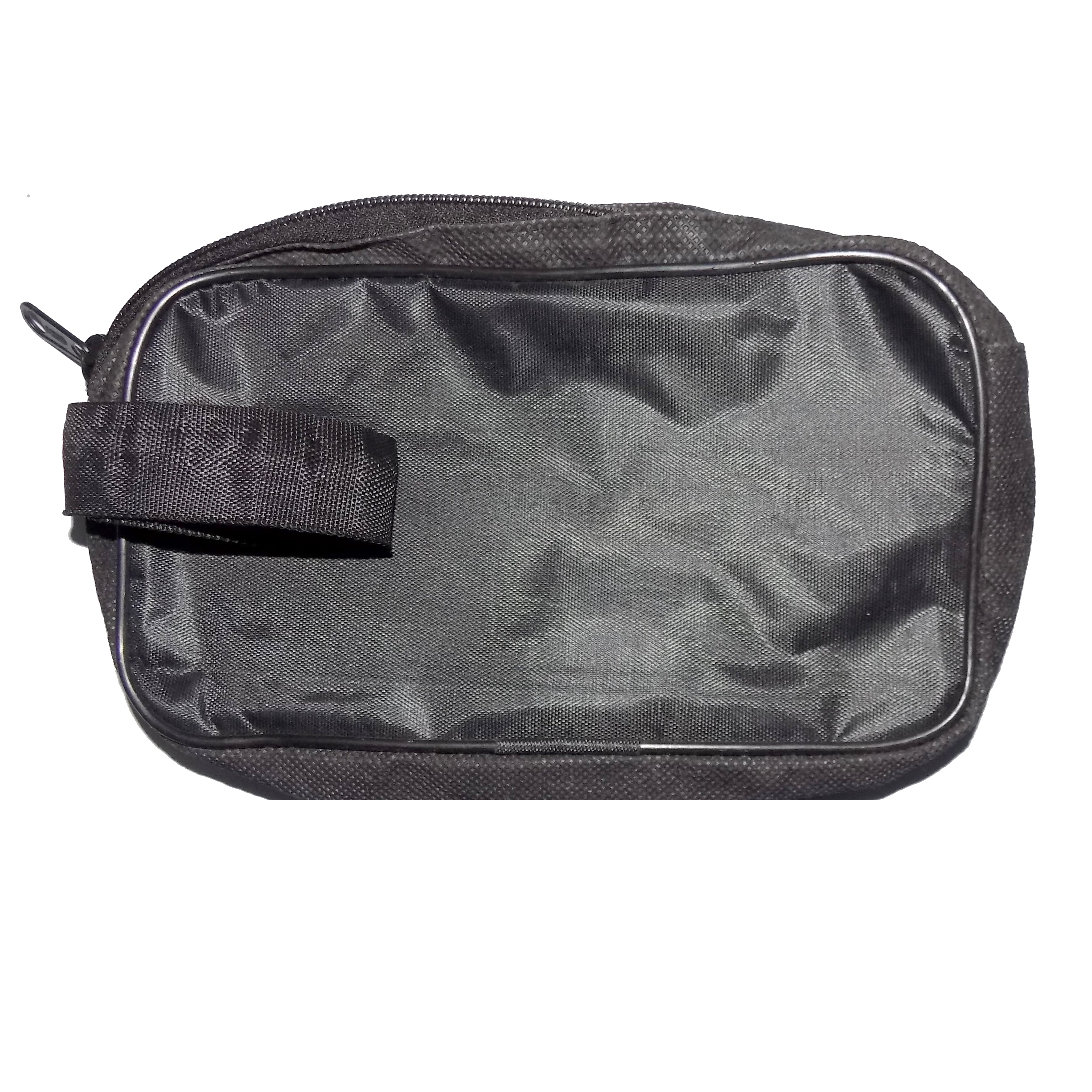 Portable Travel Hand Pouch / Shaving Kit Bag for Multipurpose Use (Black)