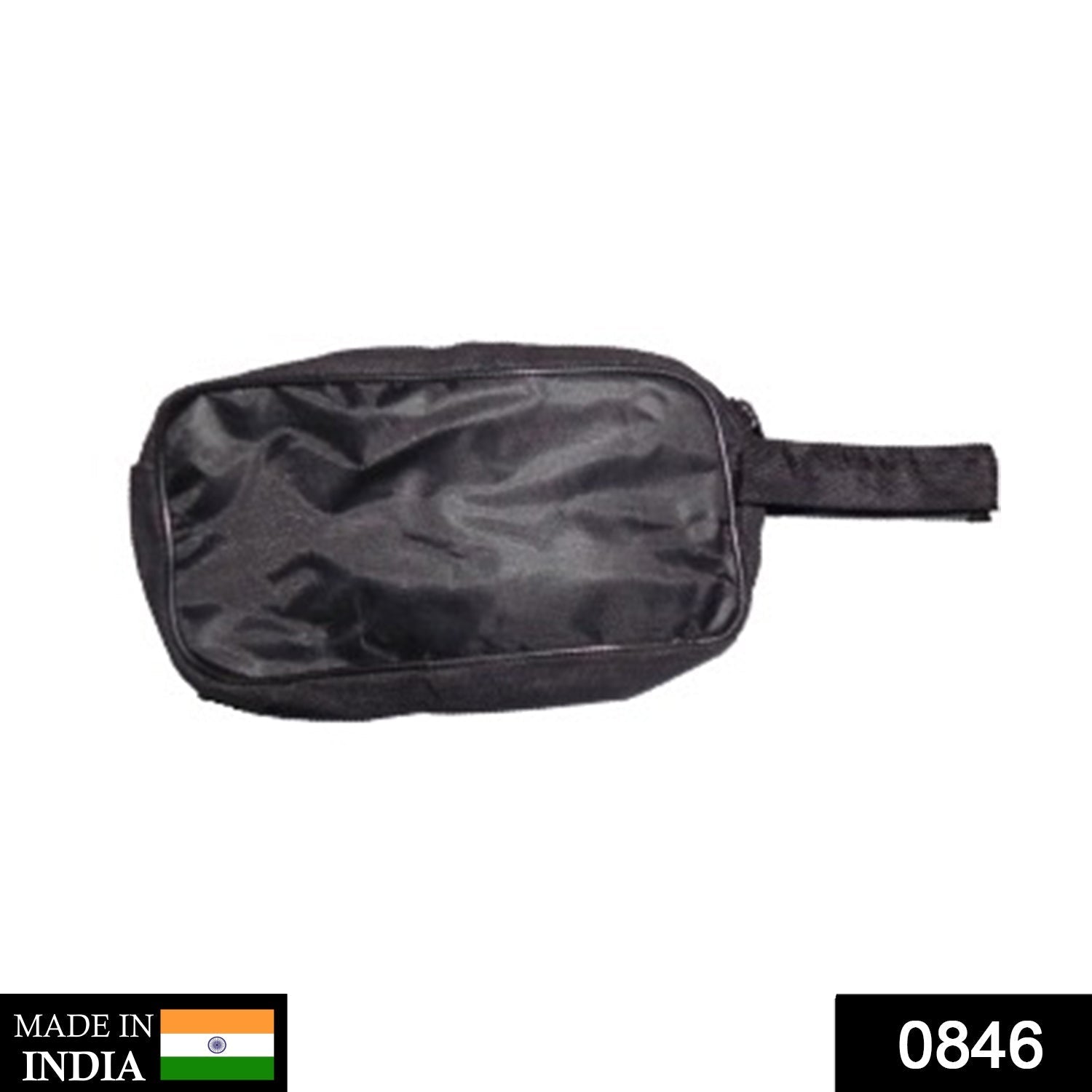 Portable Travel Hand Pouch / Shaving Kit Bag for Multipurpose Use (Black)