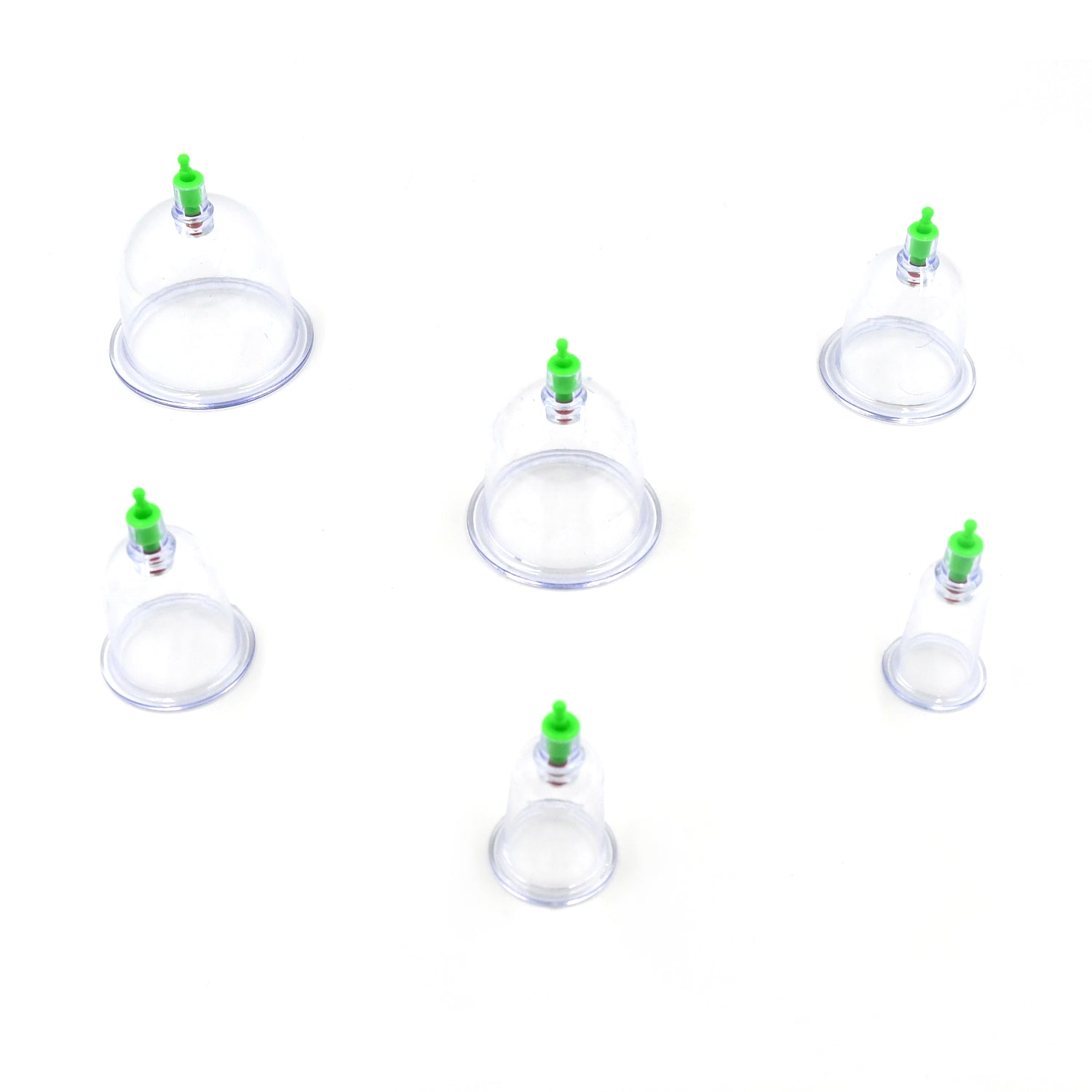 Vacuum Cupping Set 6 Pcs Kit Pull Out a Vacuum Apparatus Therapy Relax Massagers Curve Suction Pumps