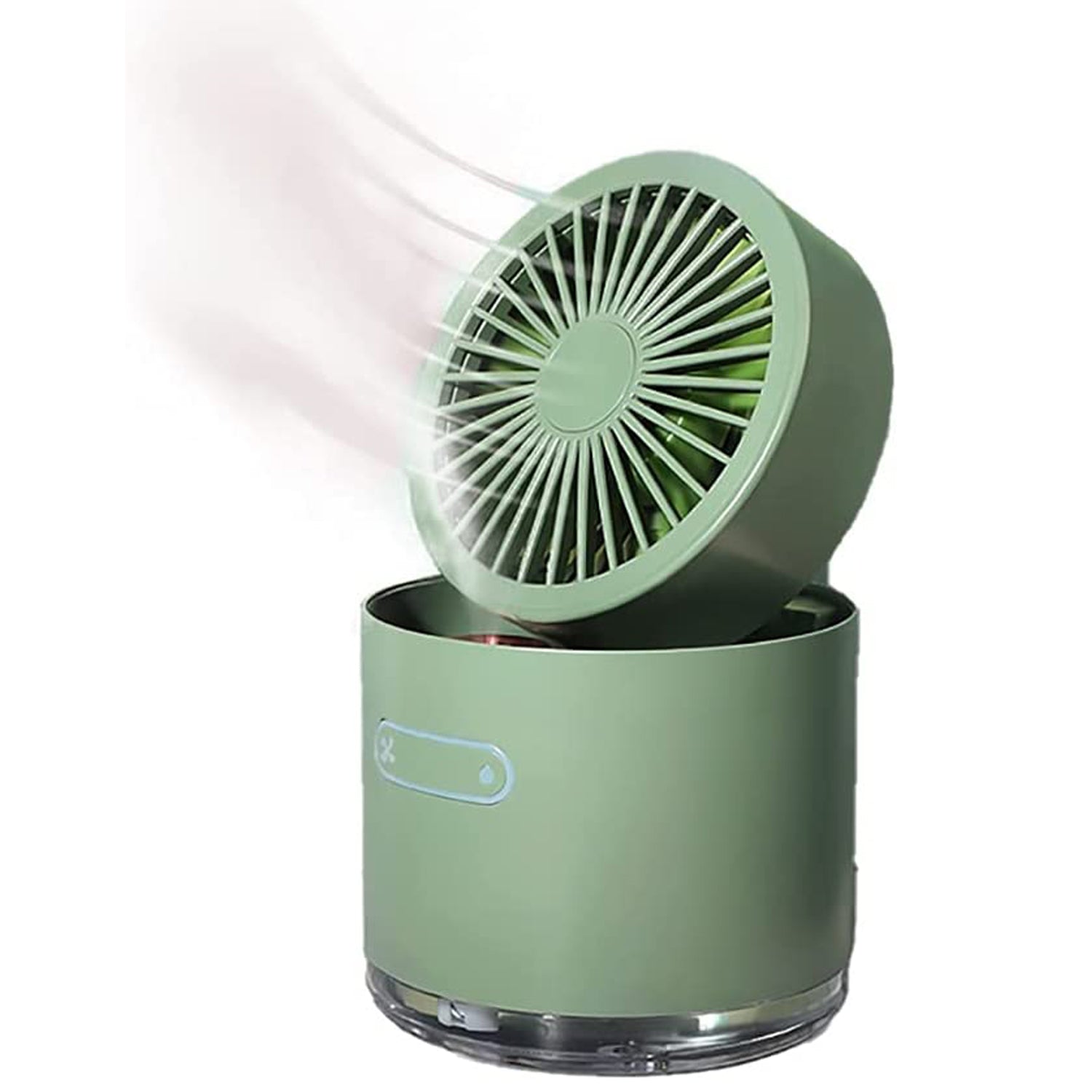 Mini Desktop Cooling Fan, Automatic Shaking Head Rotating Spray humidifier Fan Water Cooling Small Fan Desktop Mini air Conditioning Fan with Small Water Tank (Battery Not Include)