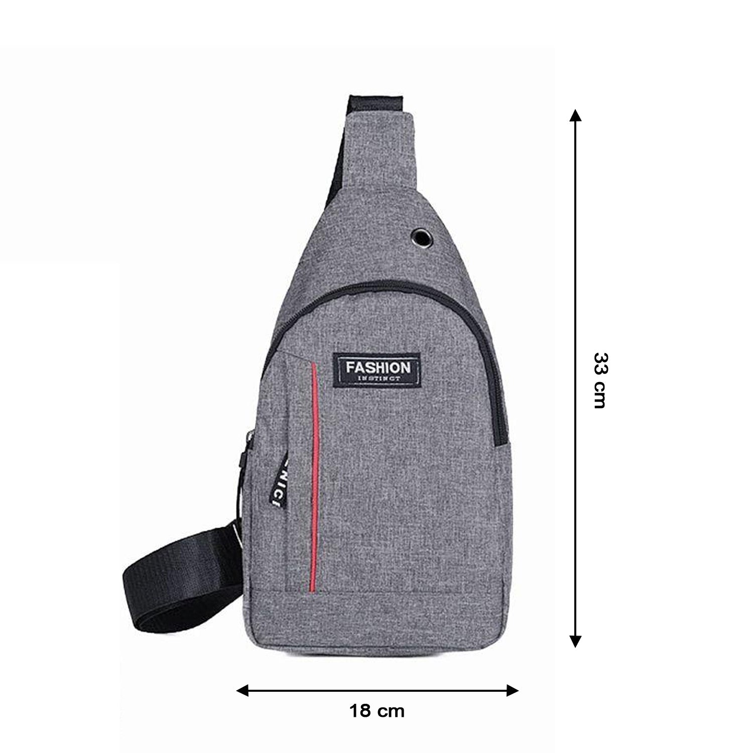 Waterproof Anti Theft Crossbody fanny pack waist bag Shoulder Bags Chest Men Casual fashion USB Charging earphone hook Sling Travel Messengers Bag (grey / blue color)