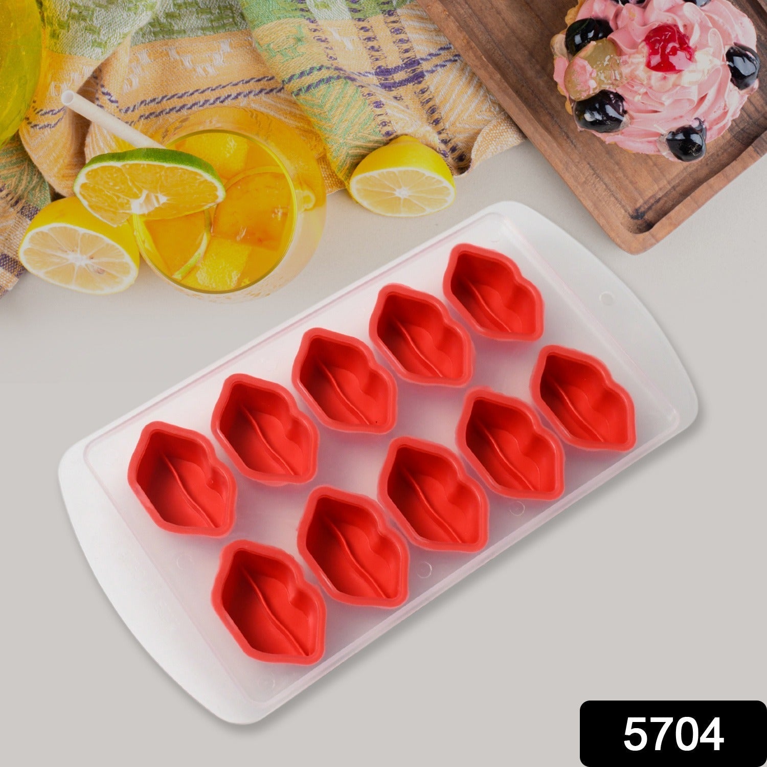 Silicone Mold Ice Cube Tray Creative Sweet Multi Type Ice Tray Buckets, Ice Cube Trays Multi Fruit Shape Ice Tray (1 Pc)