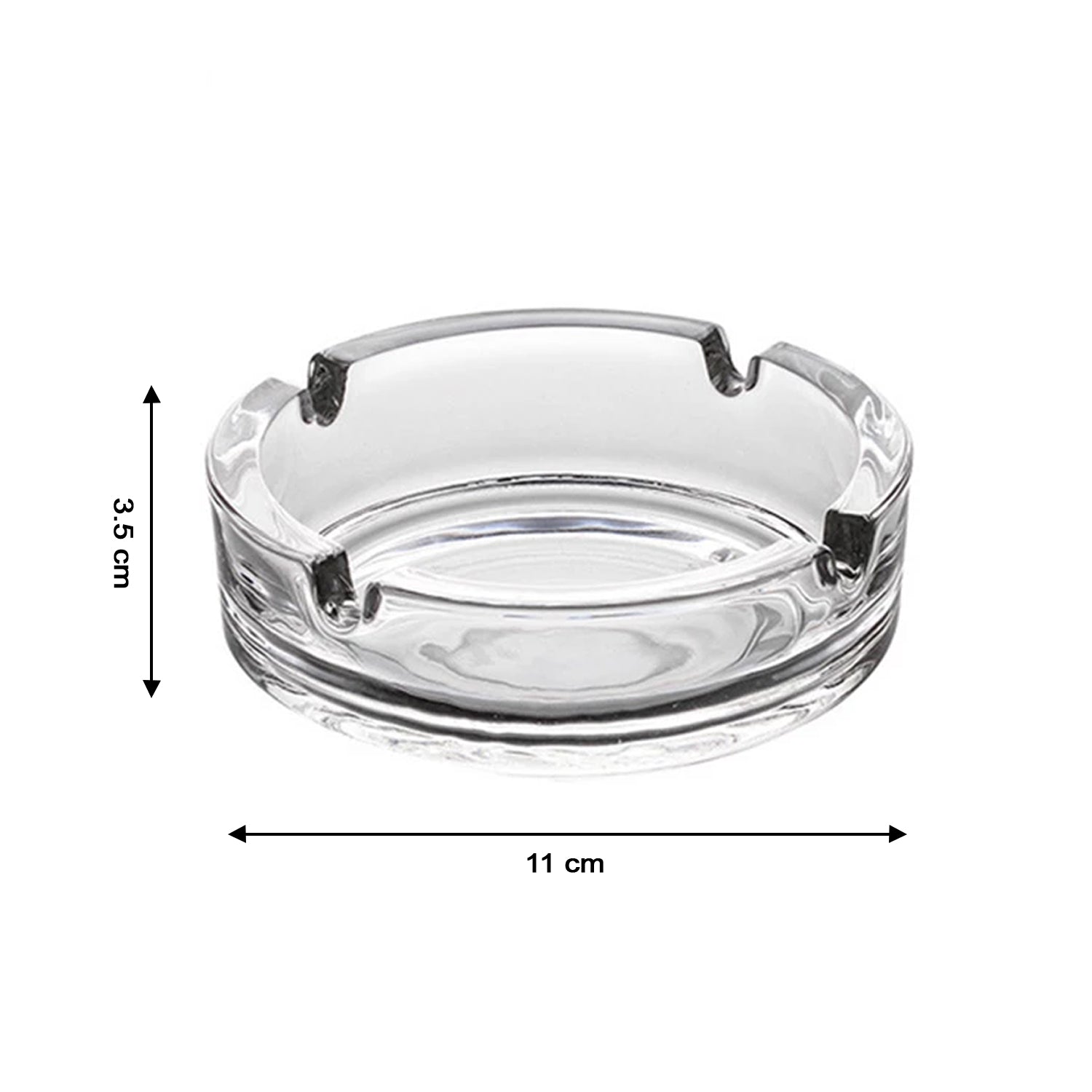 Glass Classic Crystal Quality Cigar Cigarette Ashtray Round Tabletop for Home Office Indoor Outdoor Home Decor