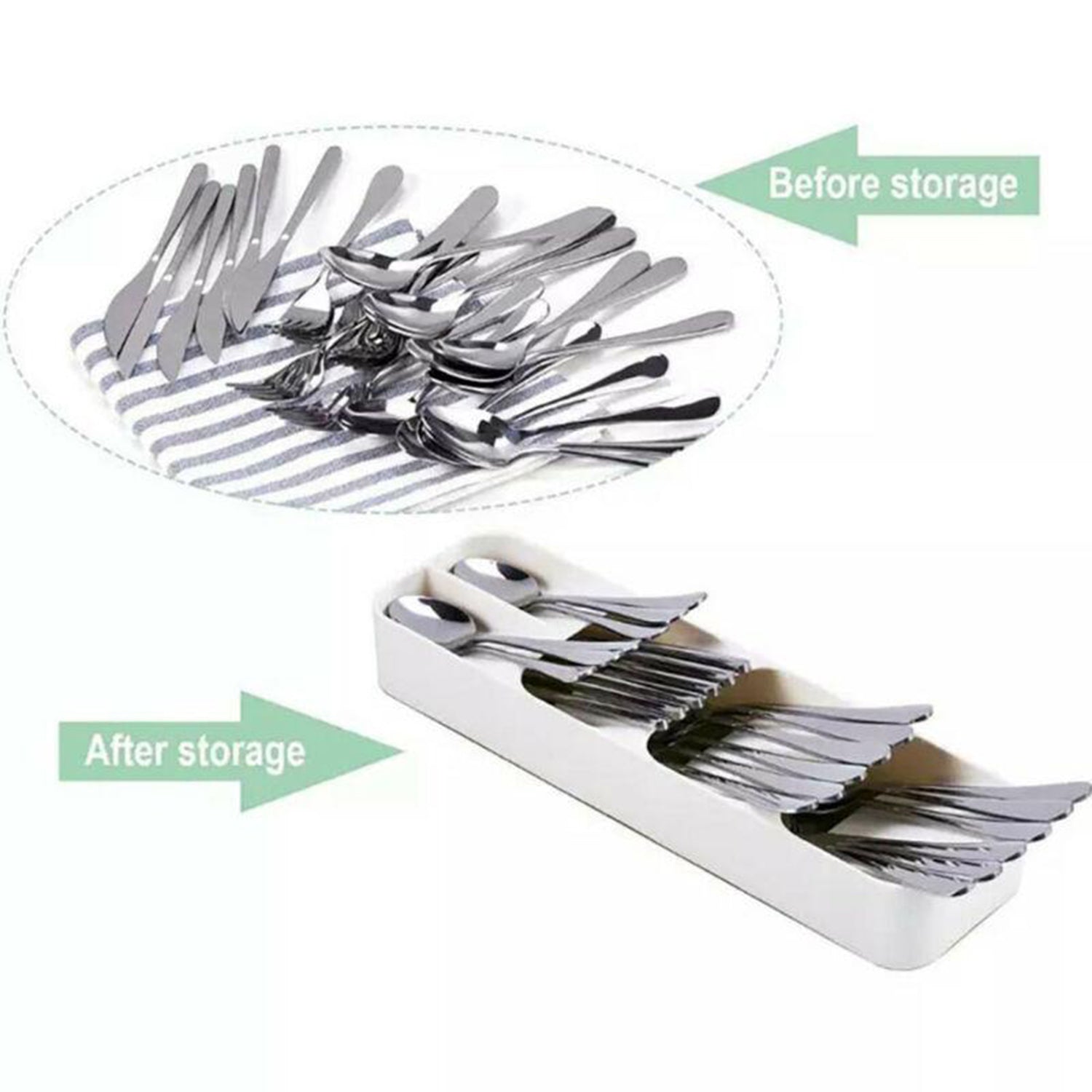 1 Pc Cutlery Tray Box Used For Storing Cutlery Items And Stuffs Easily And Safely.