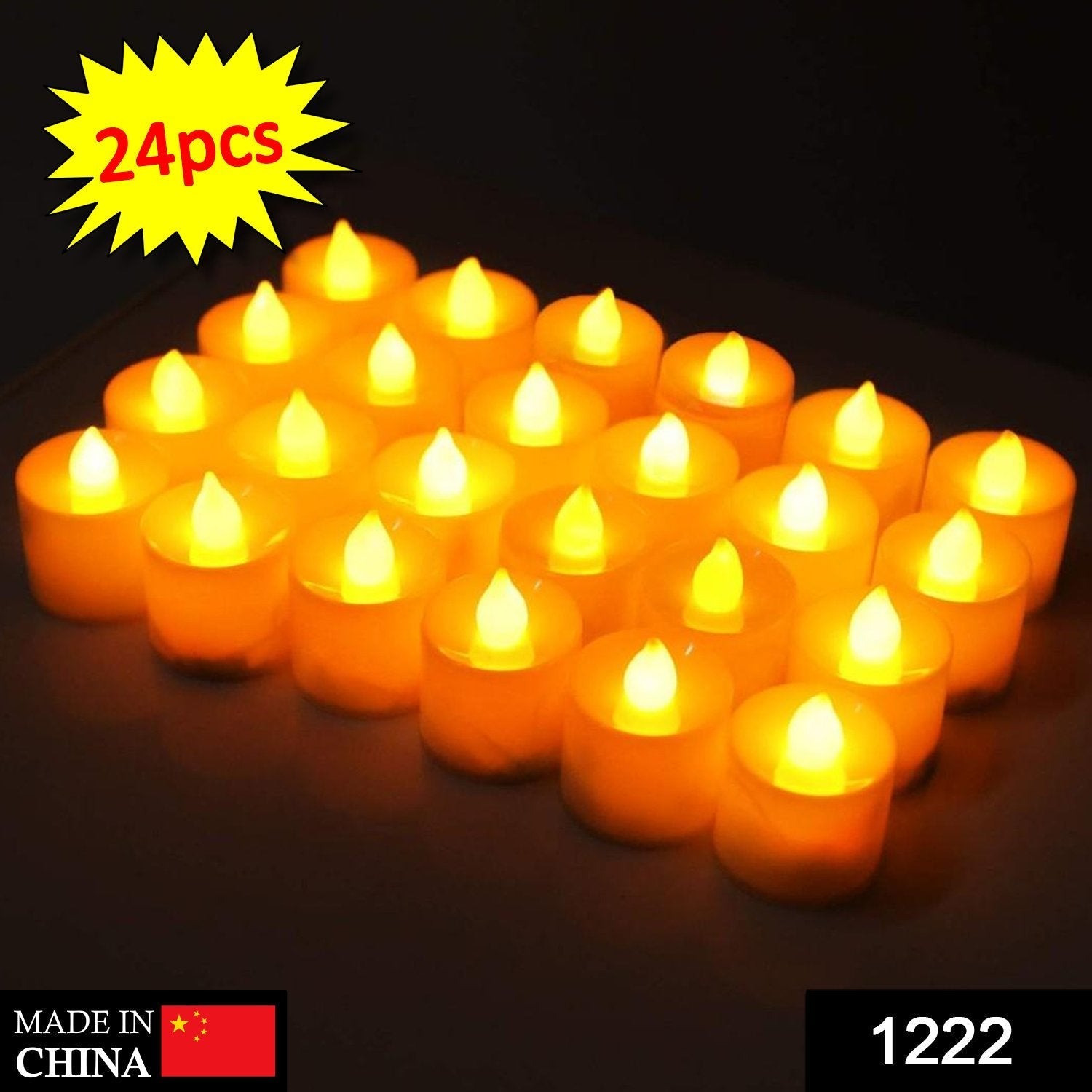 Festival Decorative - LED Tealight Candles (White, 24 Pcs)