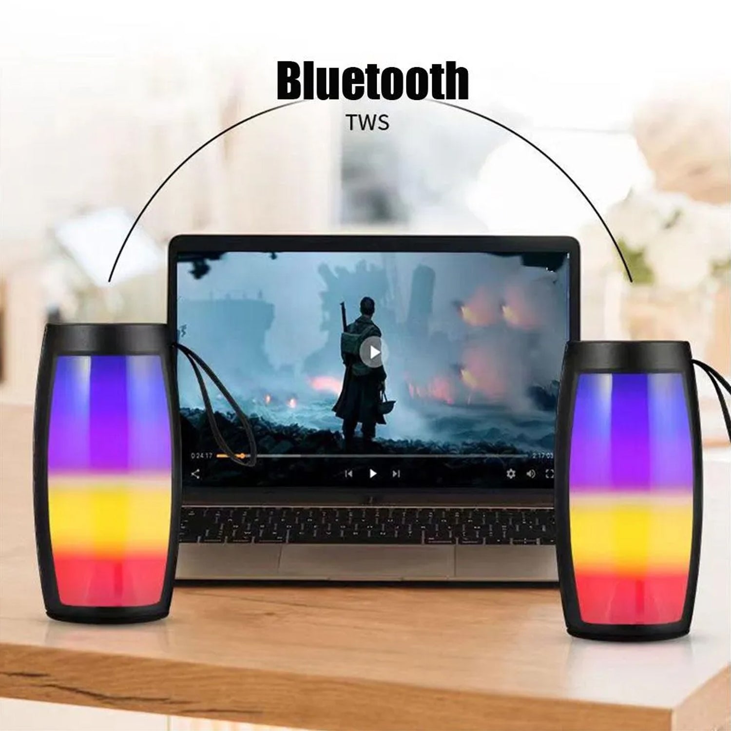 Wireless Bluetooth Speaker Disco light Speaker For Traveling , Party ,  Home & Office Use Best Speaker, Bluetooth speaker (Media Player)