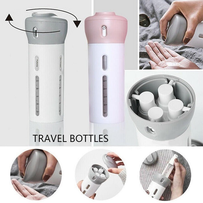 4 in 1 Travel Dispenser Bottle Set Travel Refillable Cosmetic Containers Set