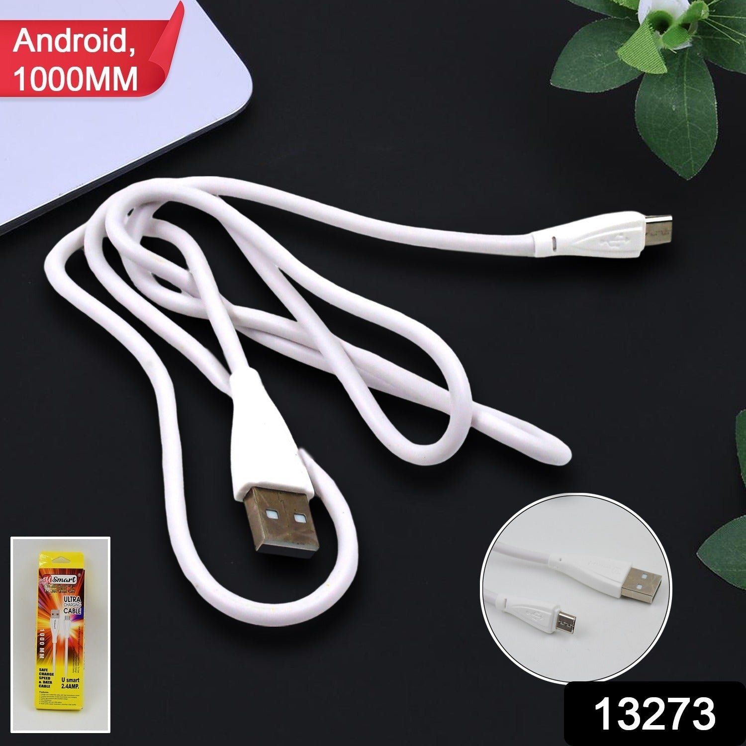 Fast Charging For Android & Data Transfer, Long Micro Cable (1000 Mm)