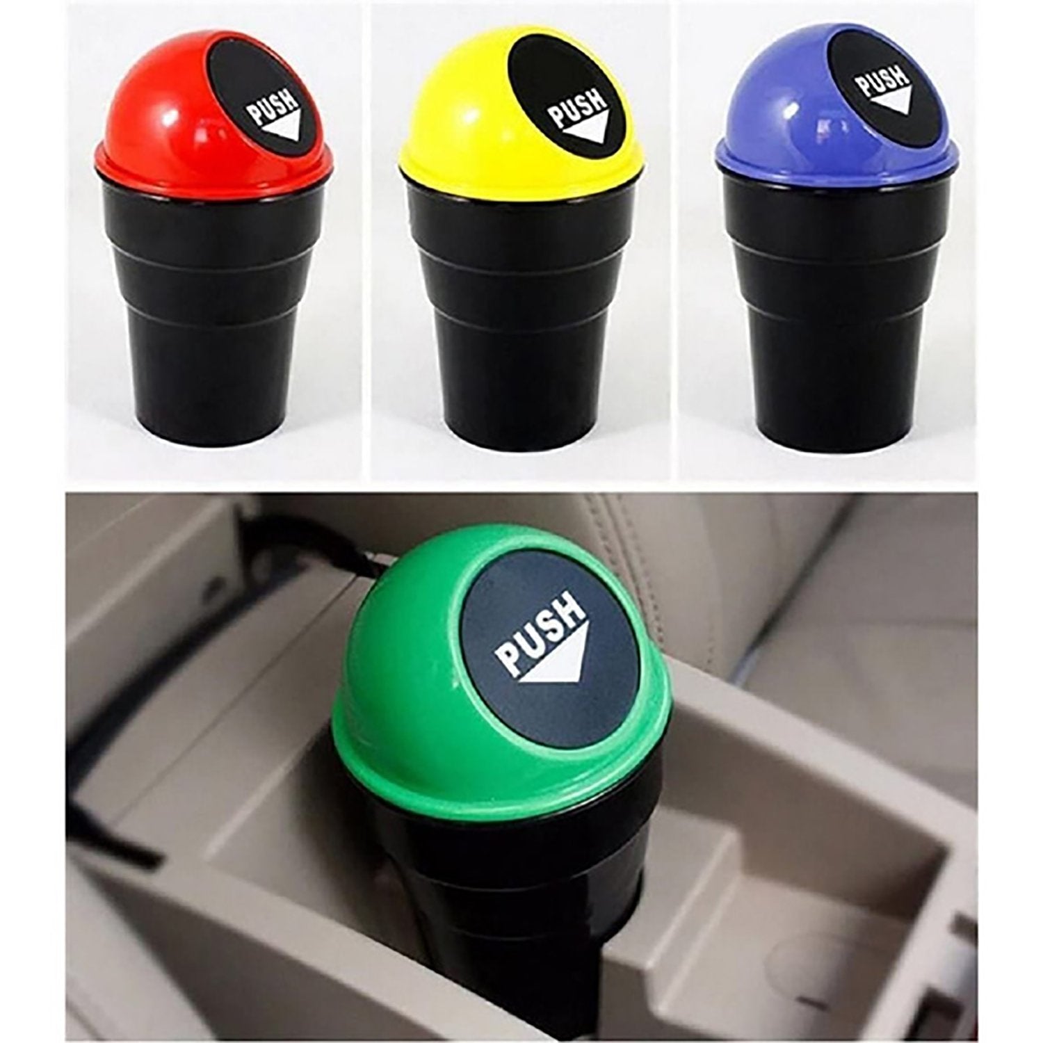 Mini Car Trash Bin Can Holder Dustbin