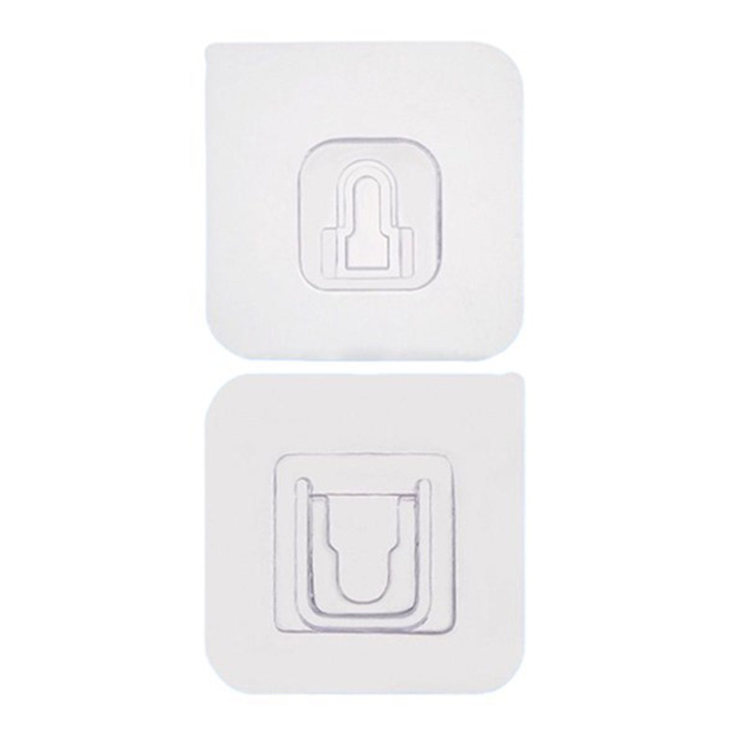 ADHESIVE PLASTIC WALL HOOKS HEAVY DUTY HOOKS ( 1 Pair )