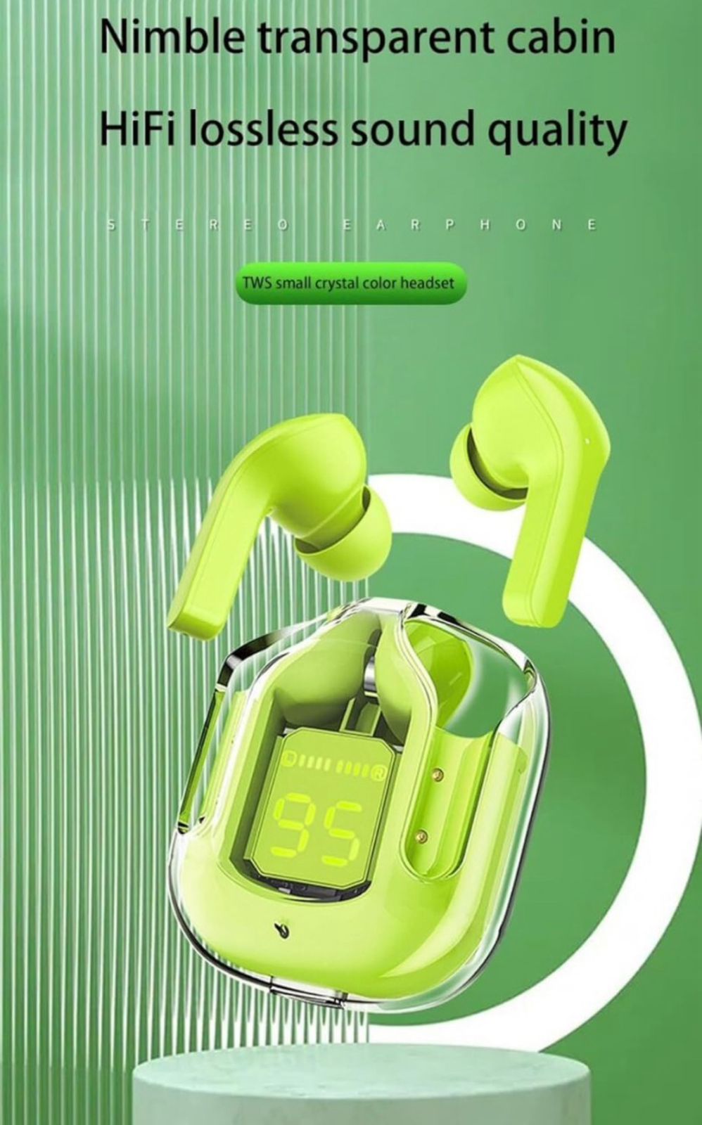 ULTRAPODS AI Calling Air buds Neckband TWS Earbuds ASAP Charge Headphone Bluetooth Headset  (Green, True Wireless)