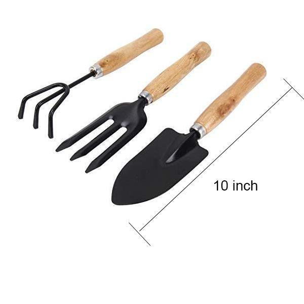 Gardening Tools - Hand Cultivator, Small Trowel, Garden Fork (Set of 3)