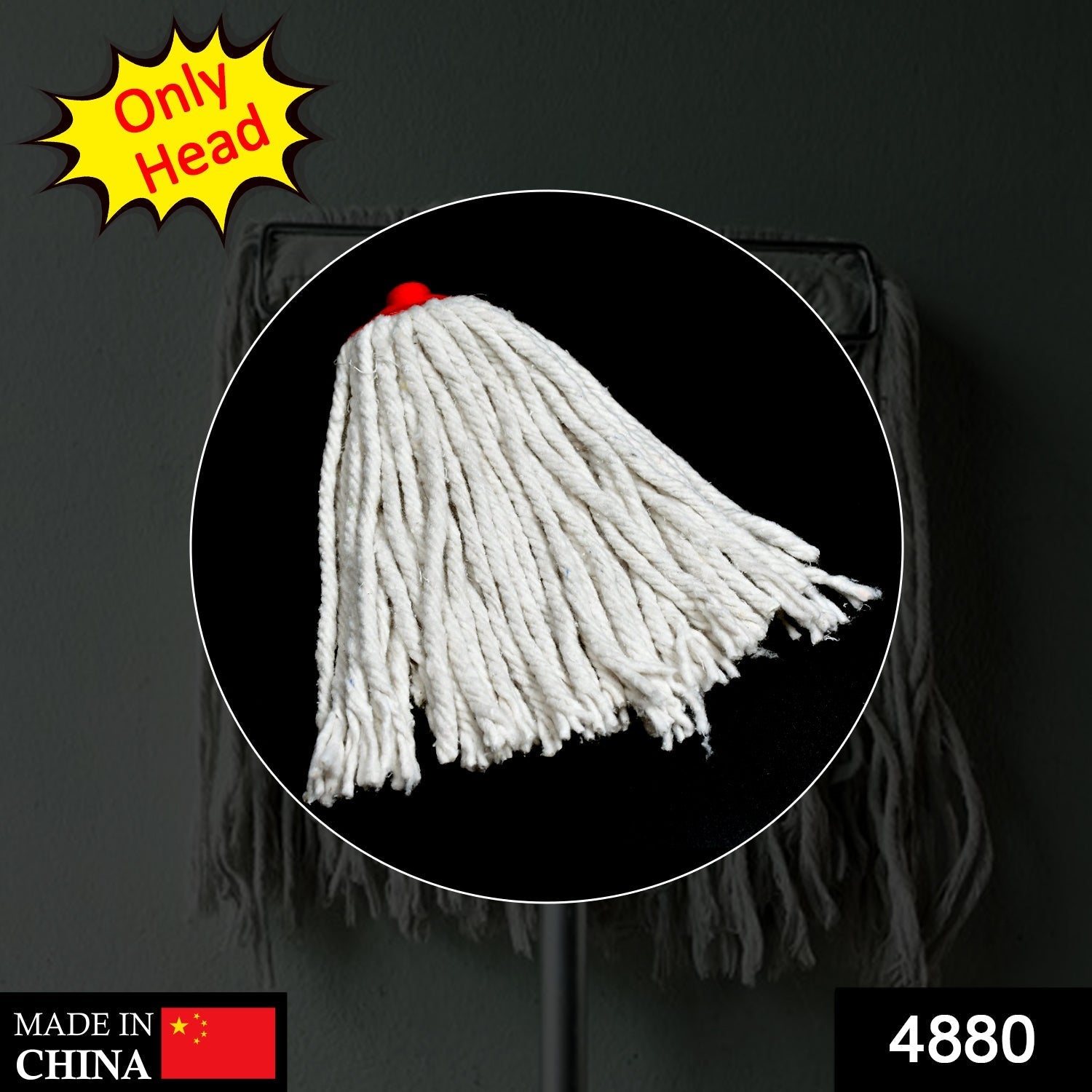 Cleaning Mop Head Used for Cleaning Dusty and Wet Floor Surfaces and Tiles. (Only Head)