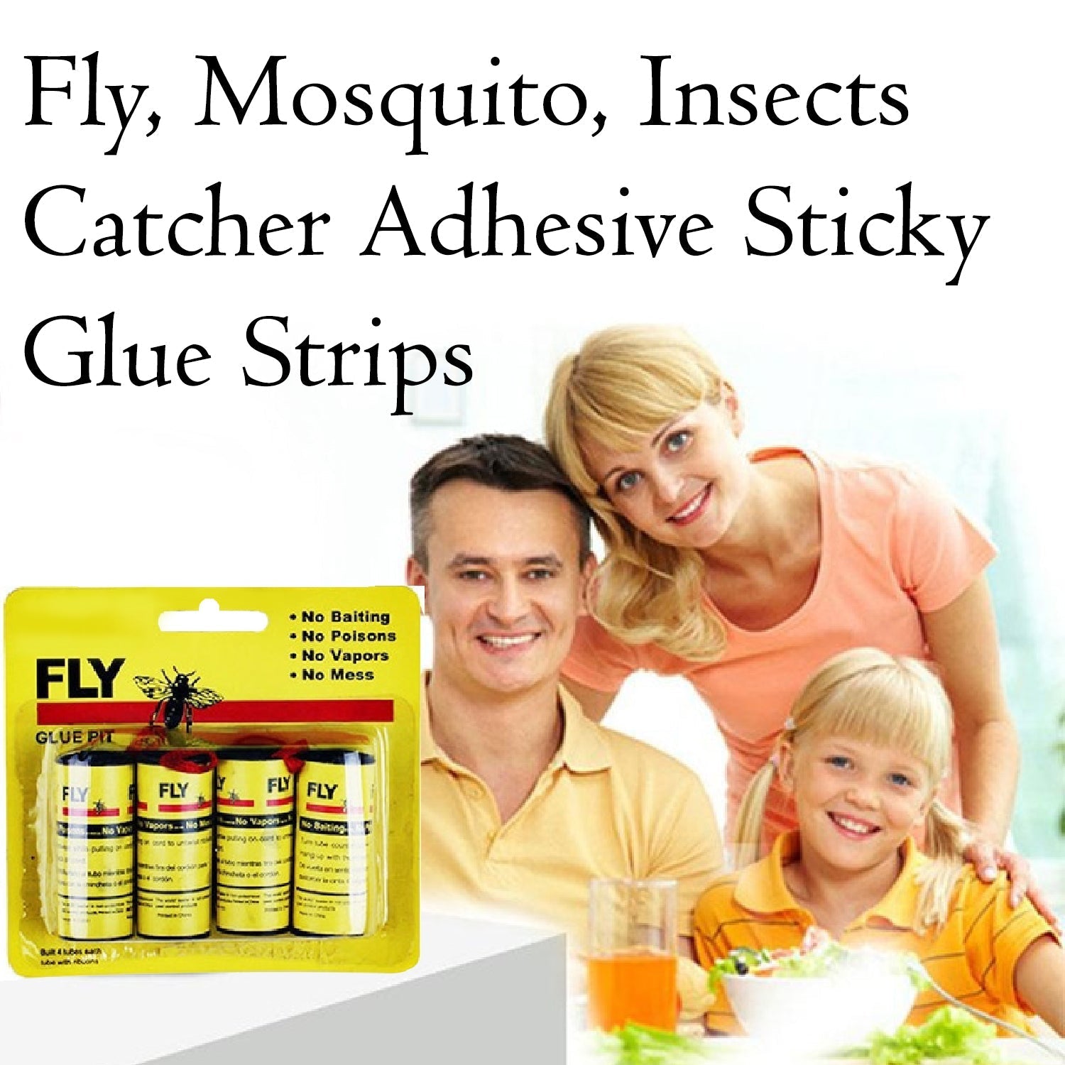 Fly, Mosquito, Insects Catcher Adhesive Sticky Glue Strips