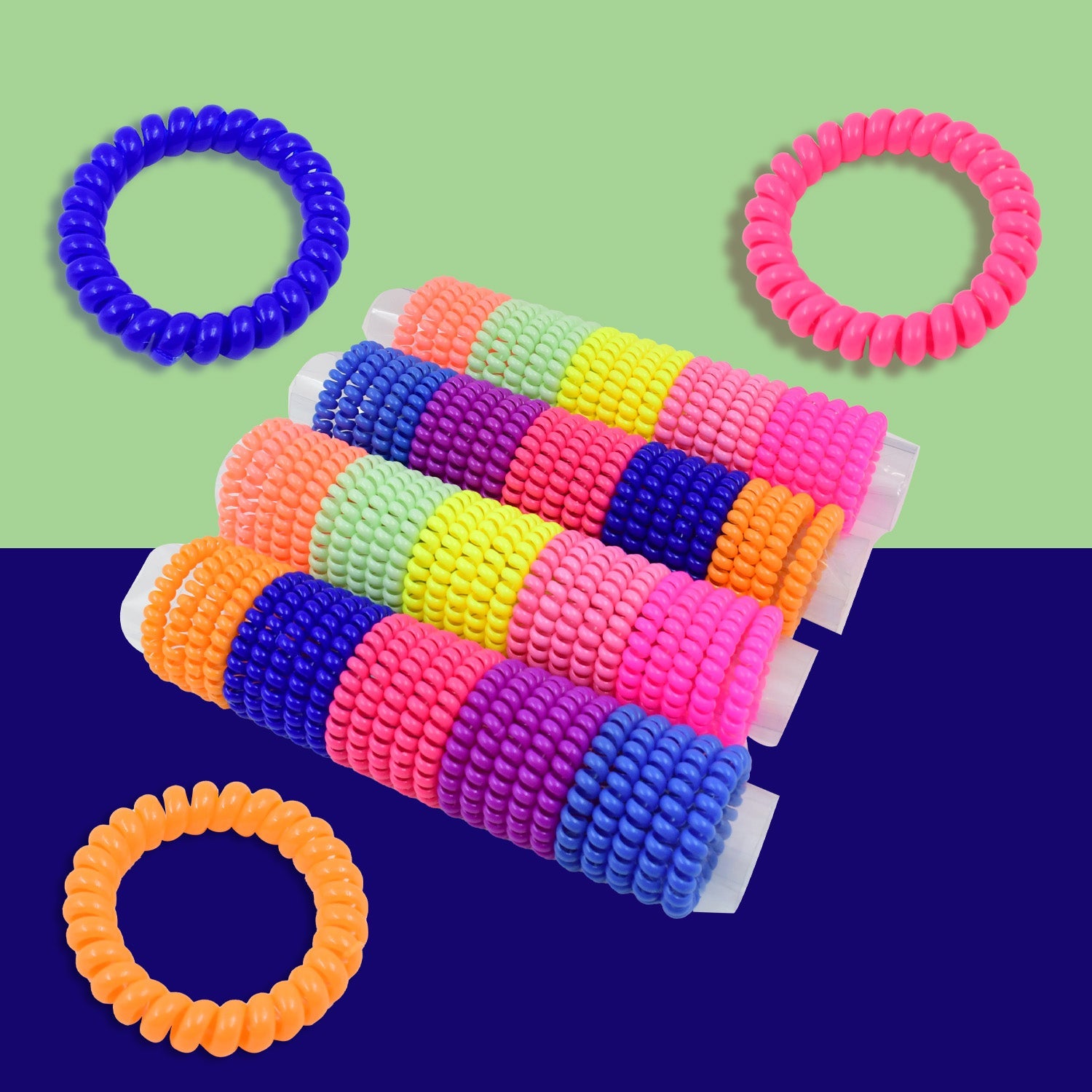 Telephone Wire Hair bands Pack of 100 Pcs