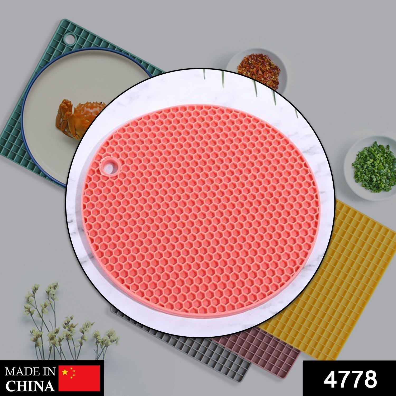 1Pc Silicone Hot Mat used for breakfast, lunch and dinner purposes in different-different places.