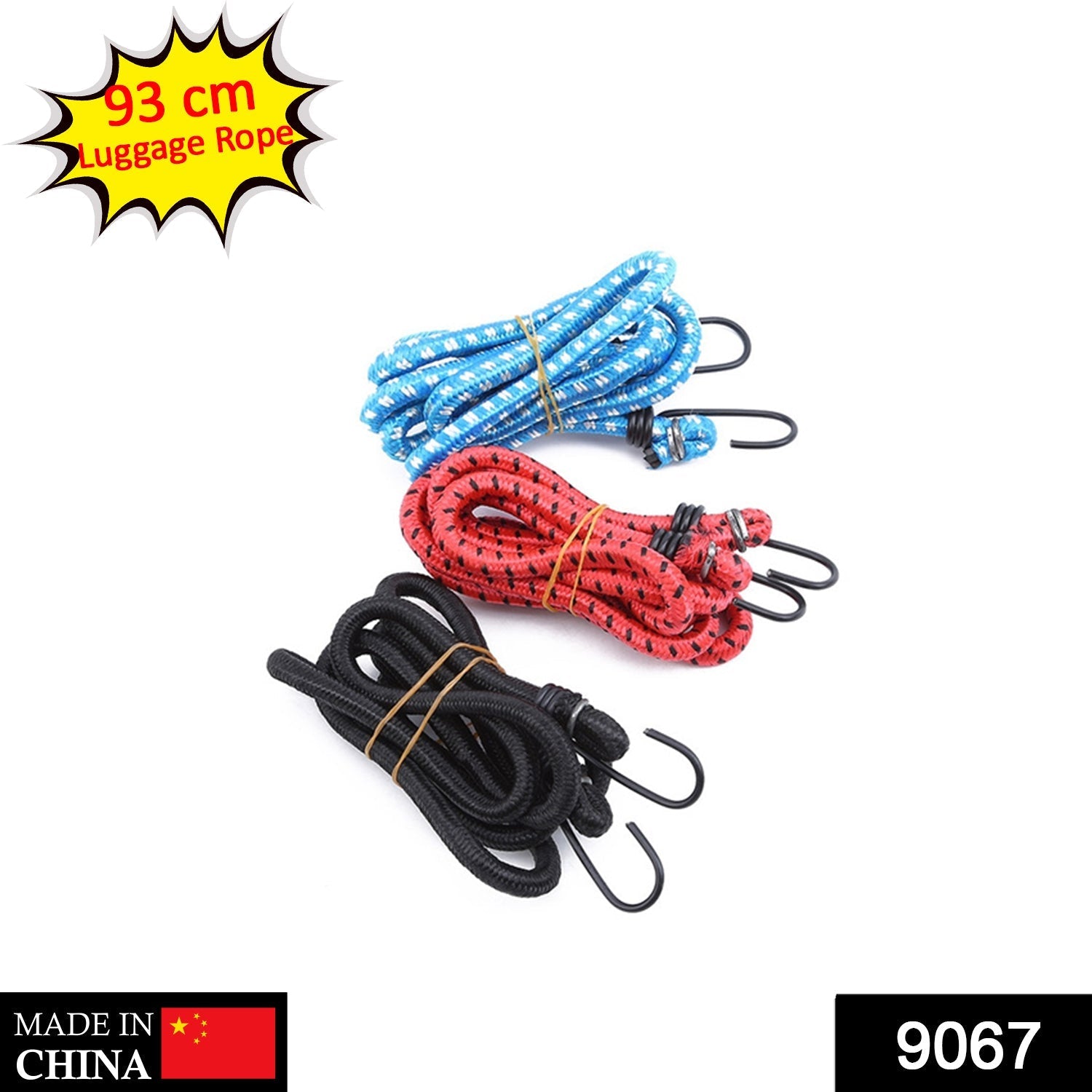 High Strength Elastic Bungee, Shock Cord Cables, Luggage Tying Rope with Hooks