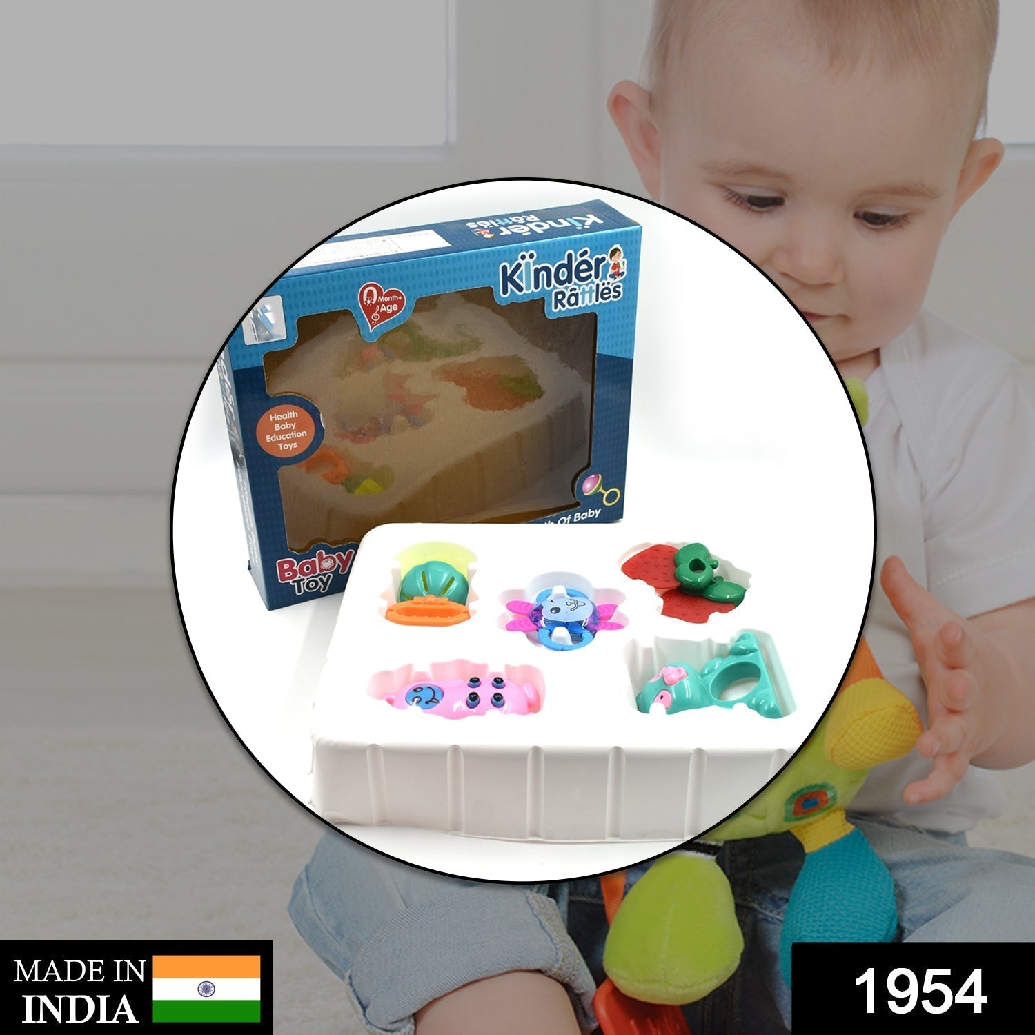 AT54 Rattles Baby Toy and game for kids and babies for playing and enjoying purposes.