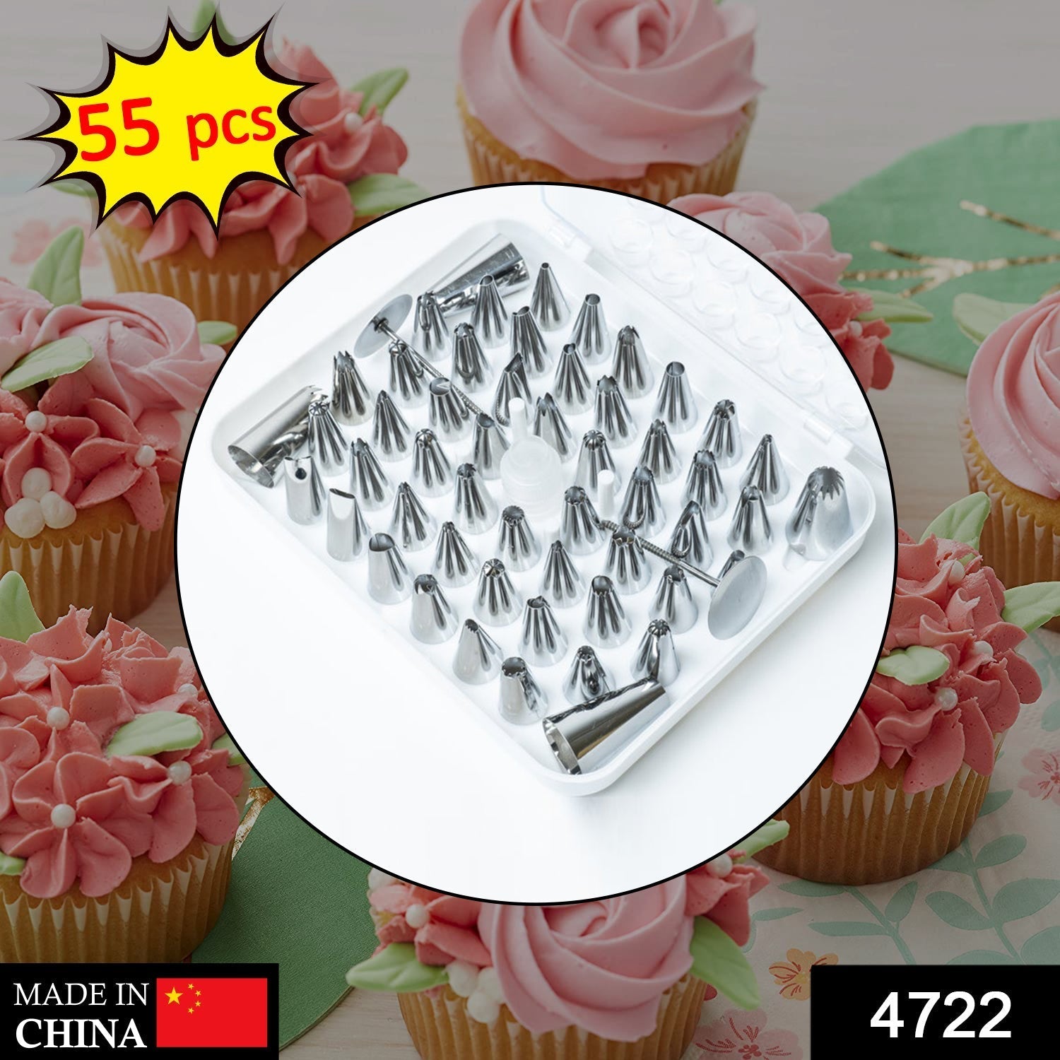 Cake Nozzle Set and Cake Nozzle Tool Used for Making Cake and Pastry Decorations(55 Pcs Set)