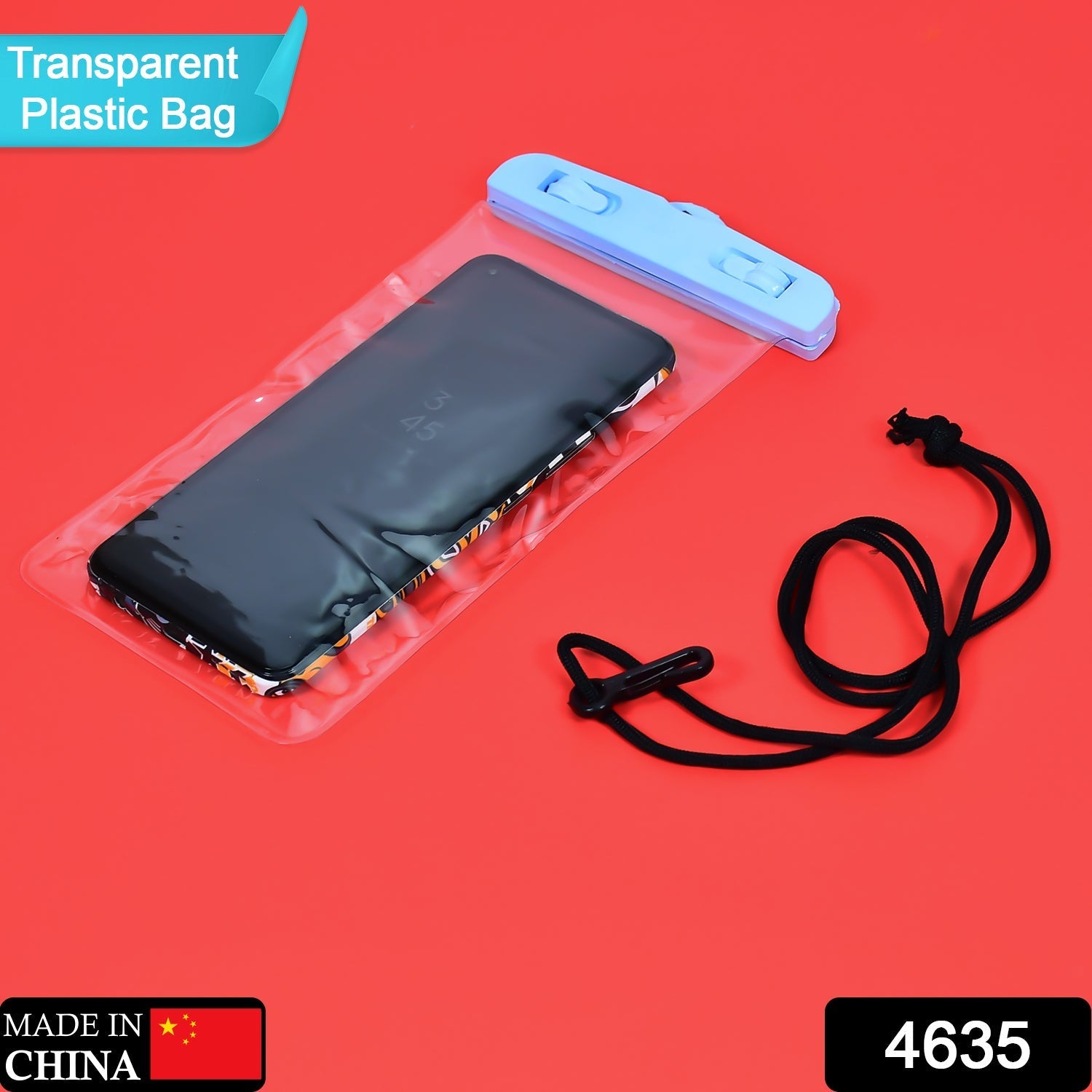 Mobile Waterproof Sealed Transparent Plastic Bag / Pouch Cover for All Mobile Phones