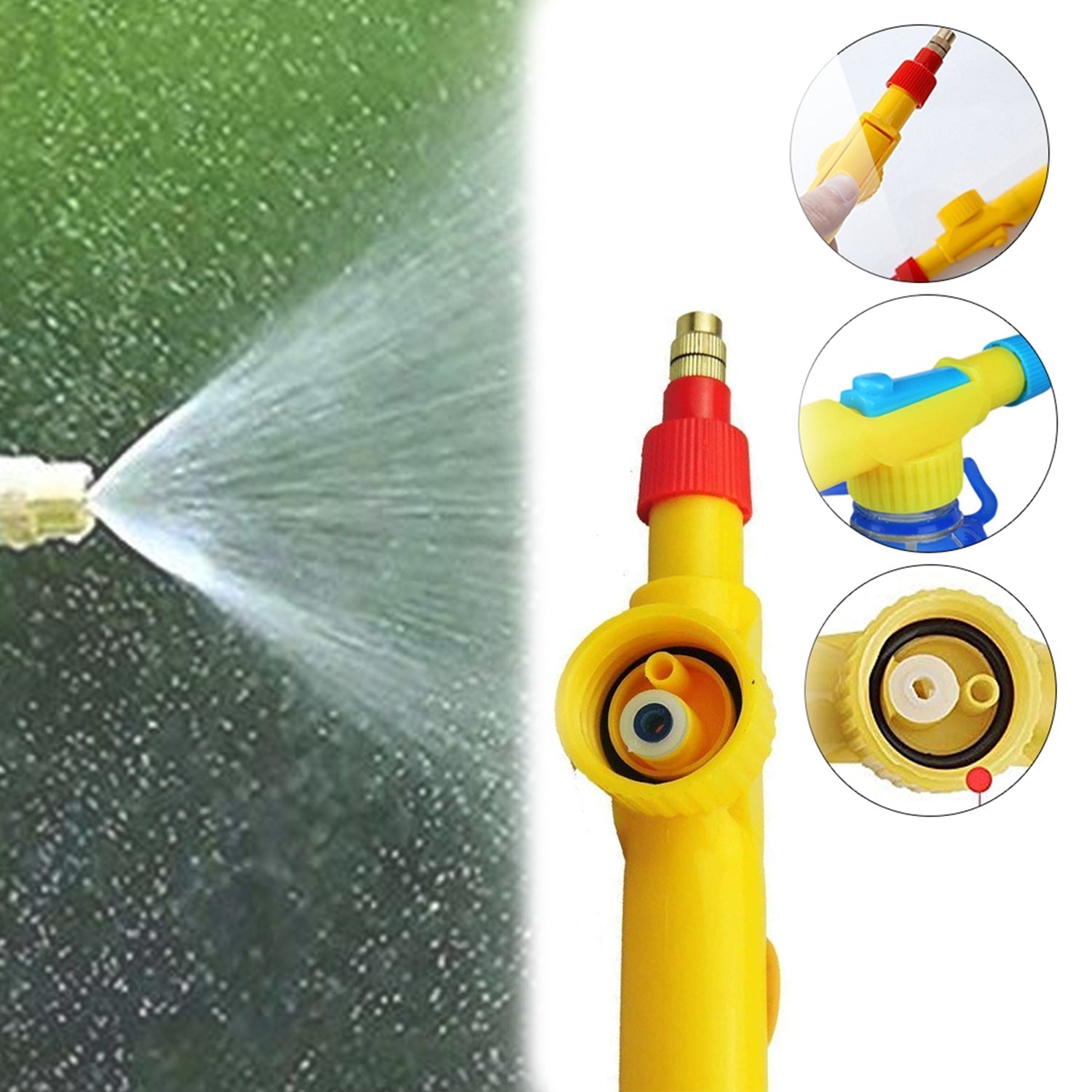 Bottle Sprayer for Plants Garden Pesticide Car Wash with Adjustable Brass Nozzle Sprayer (Handheld Pump)