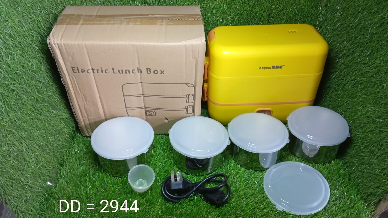 2Layer Electric Lunch Box for Office, Portable Lunch Warmer with Removable 4 Stainless Steel Container.