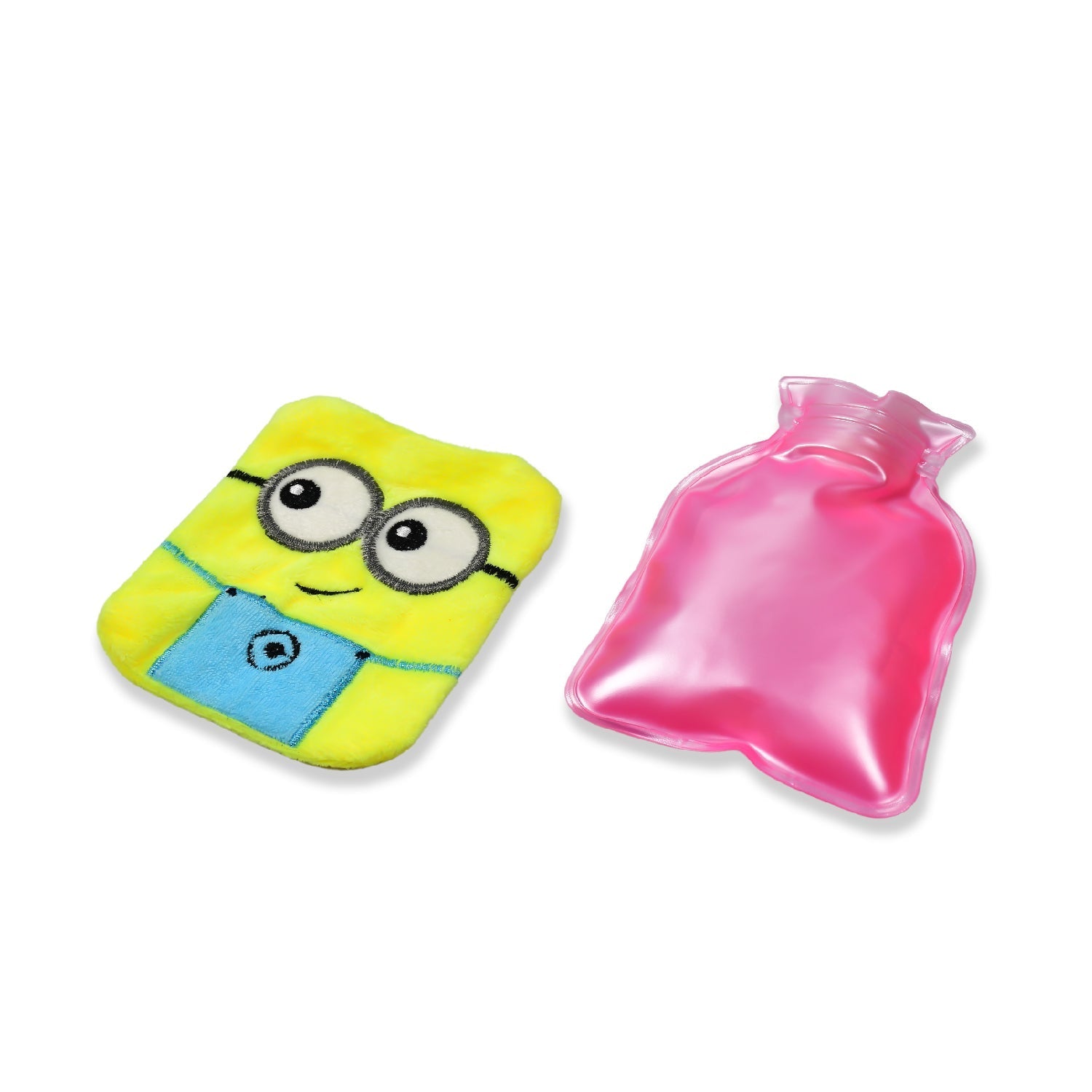 2Eye Minions small Hot Water Bag with Cover for Pain Relief, Neck, Shoulder Pain and Hand, Feet Warmer, Menstrual Cramps.