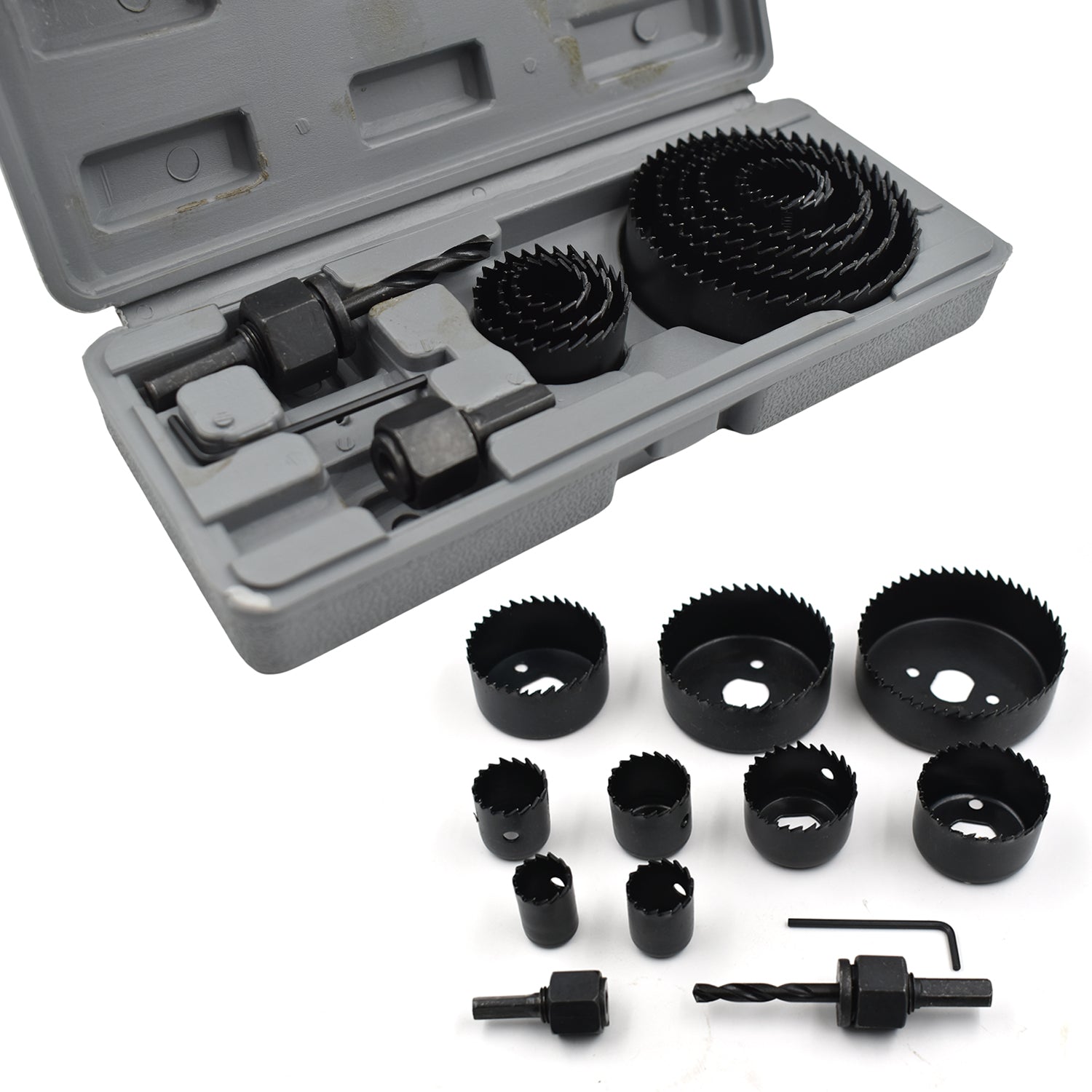 '-12 pcs 19-64mm Hole Saw Kit