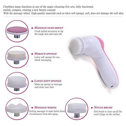 5-in-1 Smoothing Body & Facial Massager (Pink)