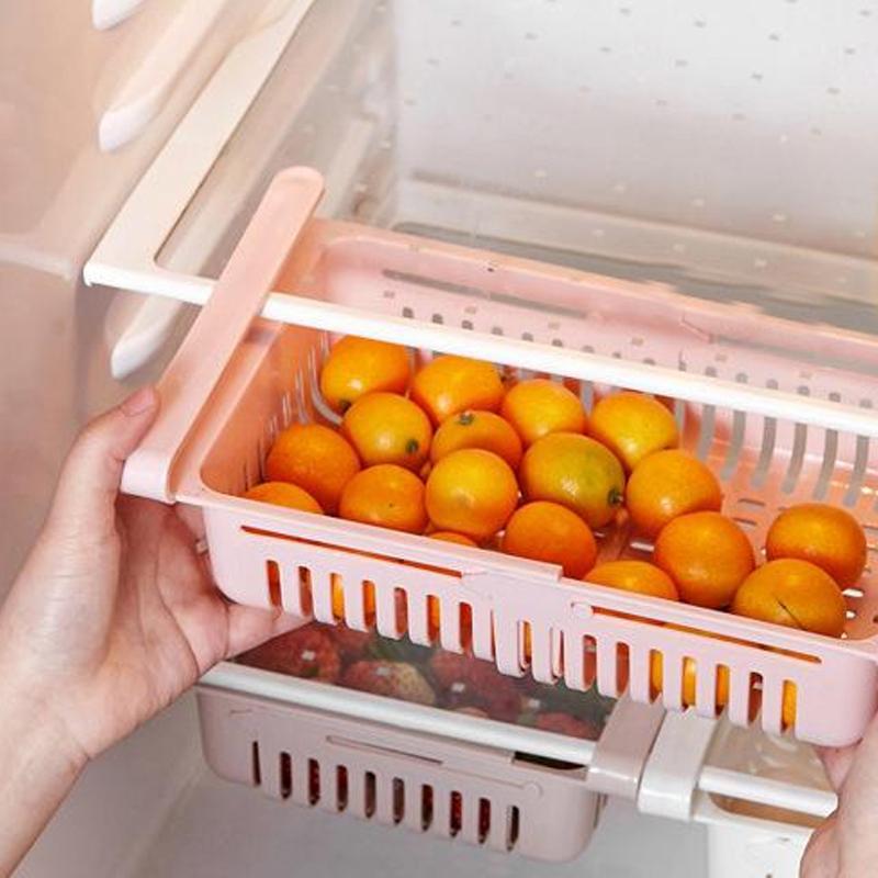 Fridge Organizer Drawer - Adjustable Fridge Storage Basket ( 4pc Set )