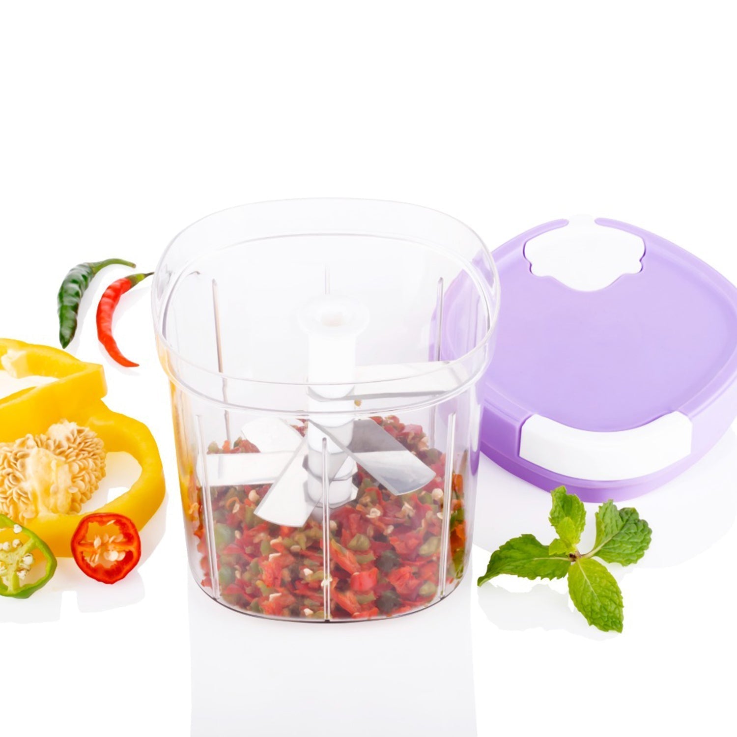 2in1 Handy Chopper And Slicer For Home & kitchen (600ML Capacity)