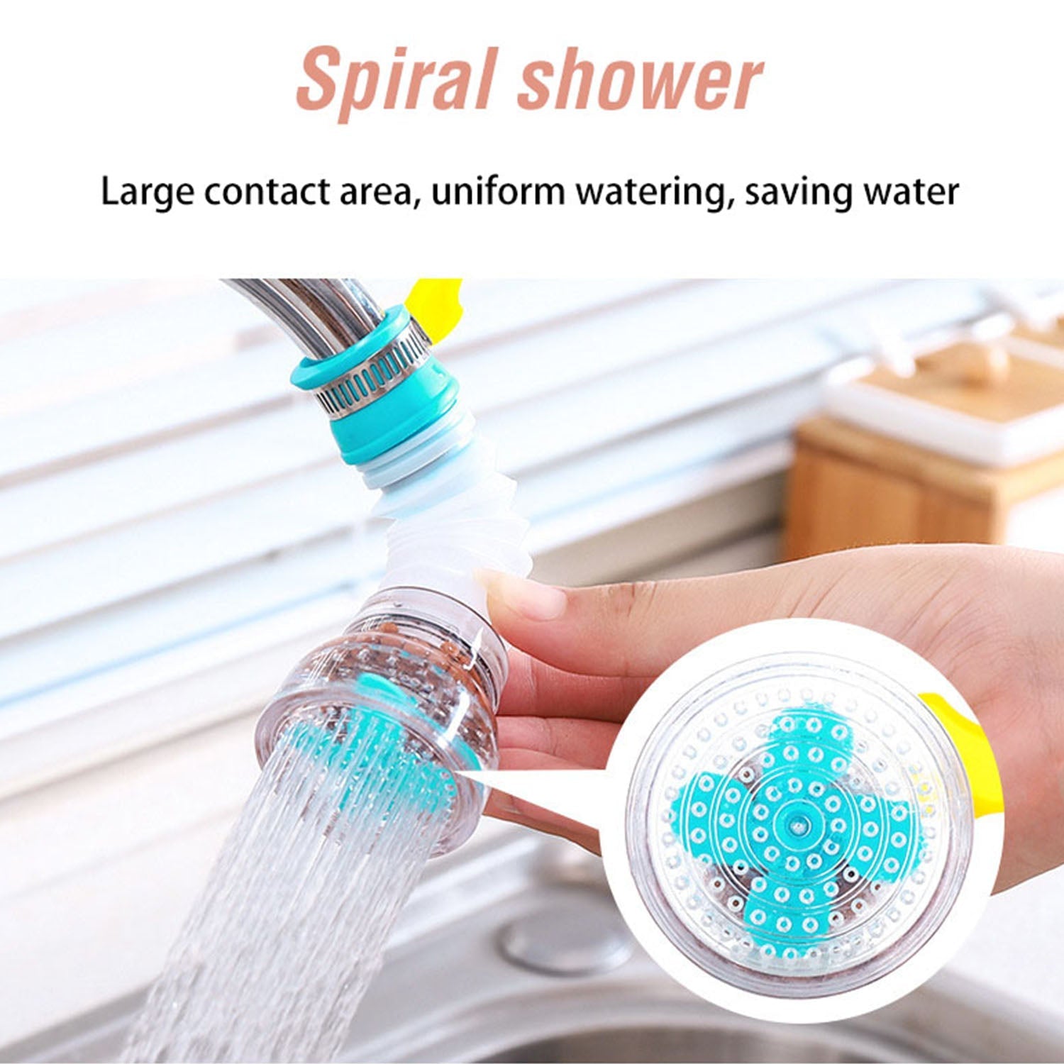 360 Degree Water Saving Faucet Expandable Water Valve Splash Regulator