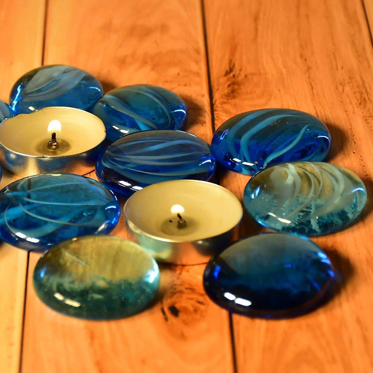 Glass Gem Stone, Flat Round Marbles Pebbles for Vase Fillers, Attractive pebbles for Aquarium Fish Tank.