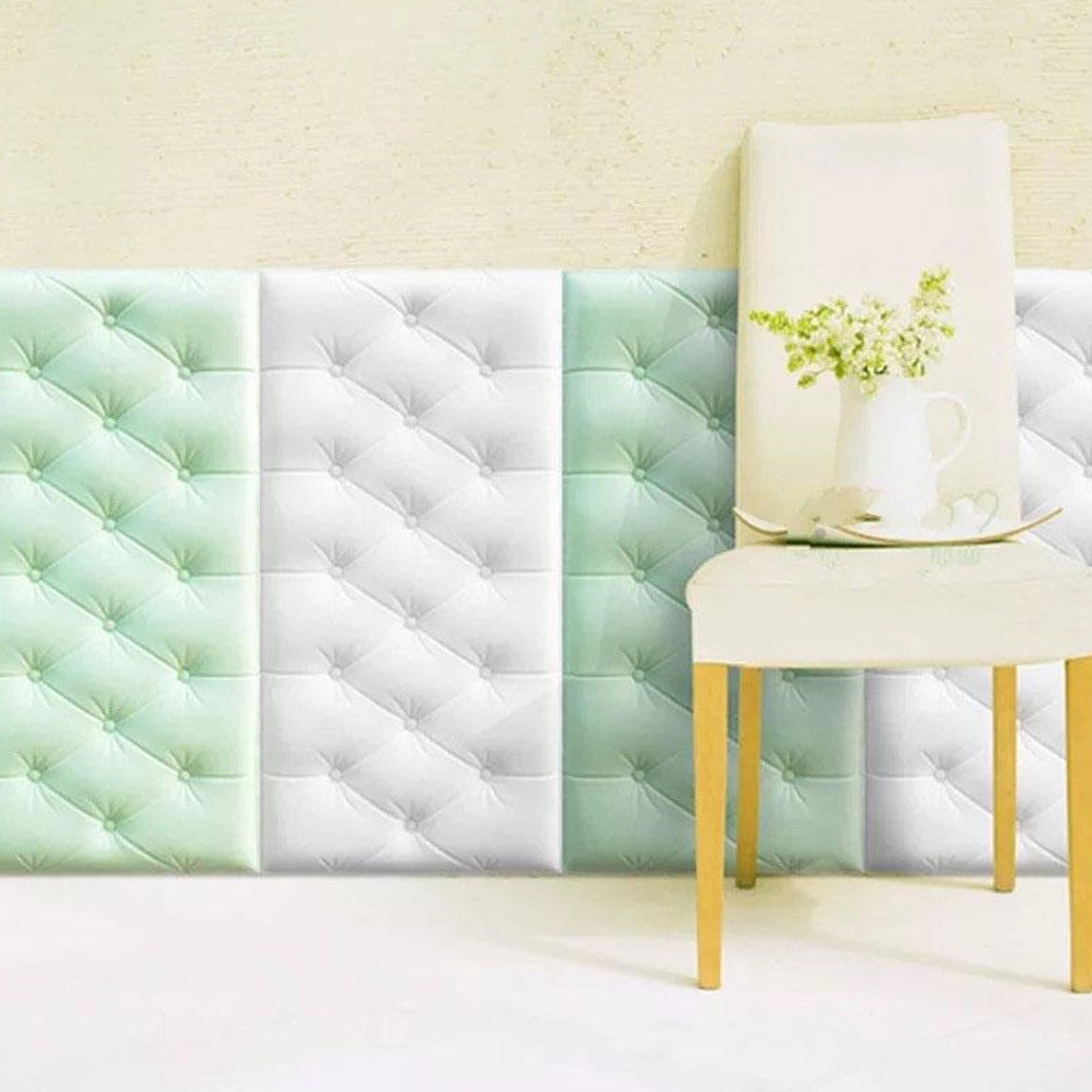 Green 3D Adhesive wallpaper for  living Room. Room Wall Paper Home Decor Self Adhesive Wallpaper