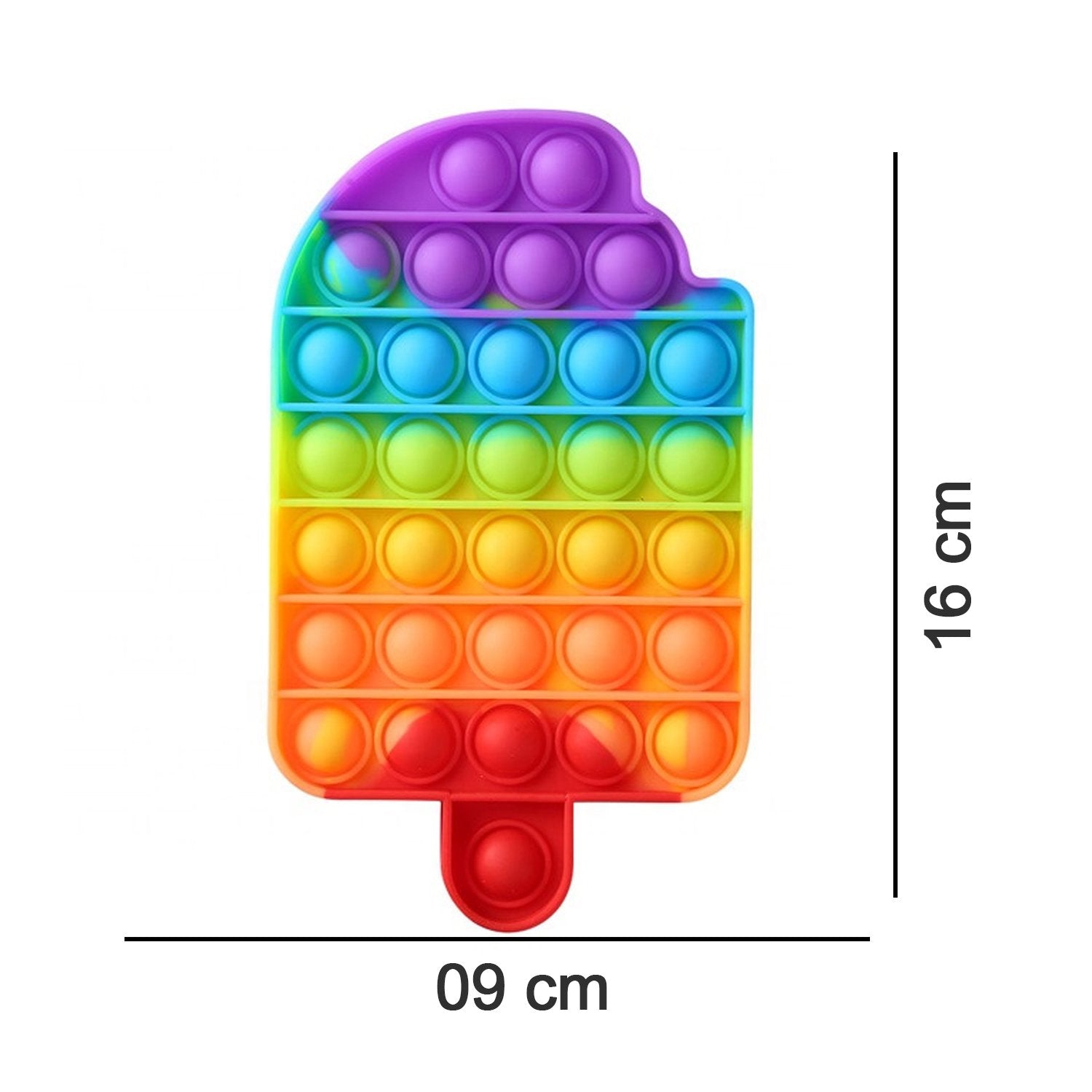 Ice Cream Candy Shape Pop Fidget Toy Push Pop Bubble Fidget Sensory Toy for Kids and Adults Fidget Popper Stress Reliever Sensory Fidget Poppers