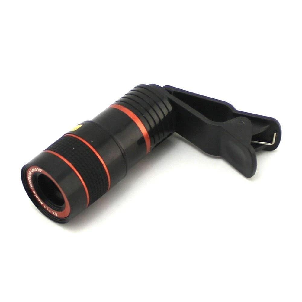 Clip-on 8X Optical Zoom Telescope Phone Camera Lens