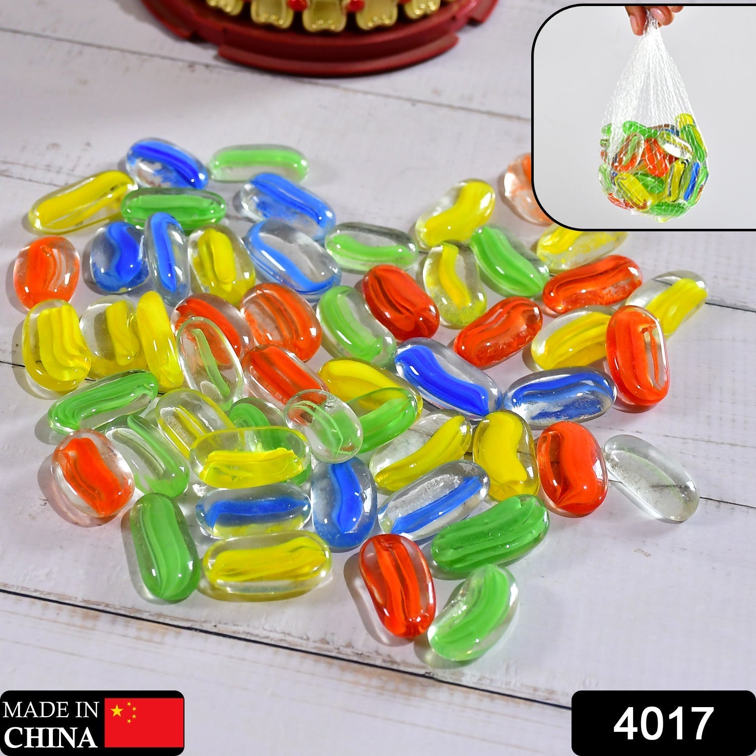 Glass Gem Stone, Flat Round Marbles Pebbles for Vase Fillers, Attractive pebbles for Aquarium Fish Tank.