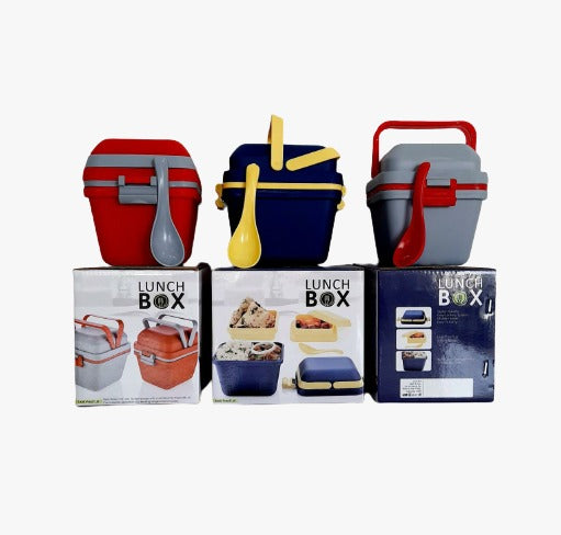 Airtight Lunch Box with Handle & Push Lock