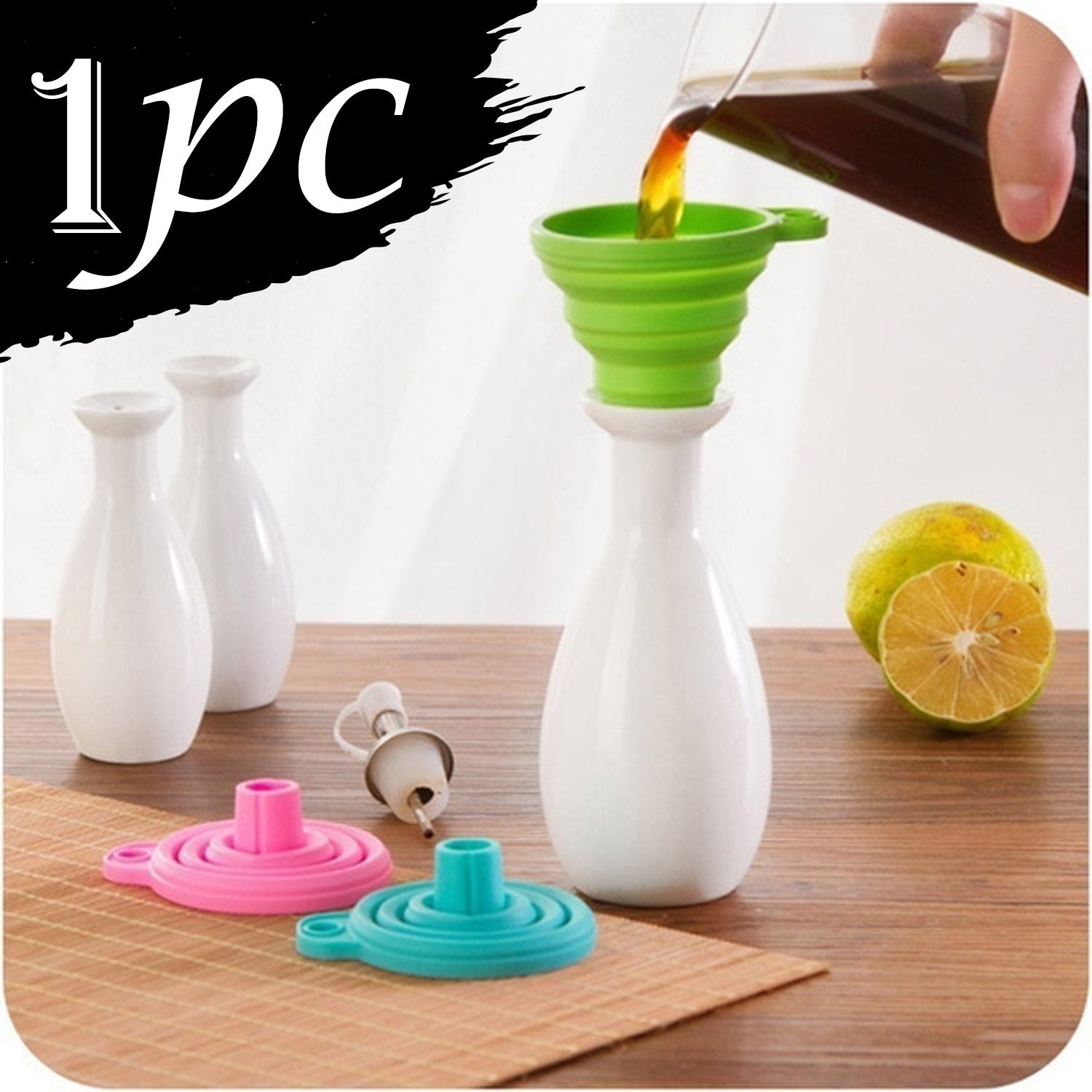 Silicone Funnel for Kitchen Use Oil Pouring Sauce Water Juice