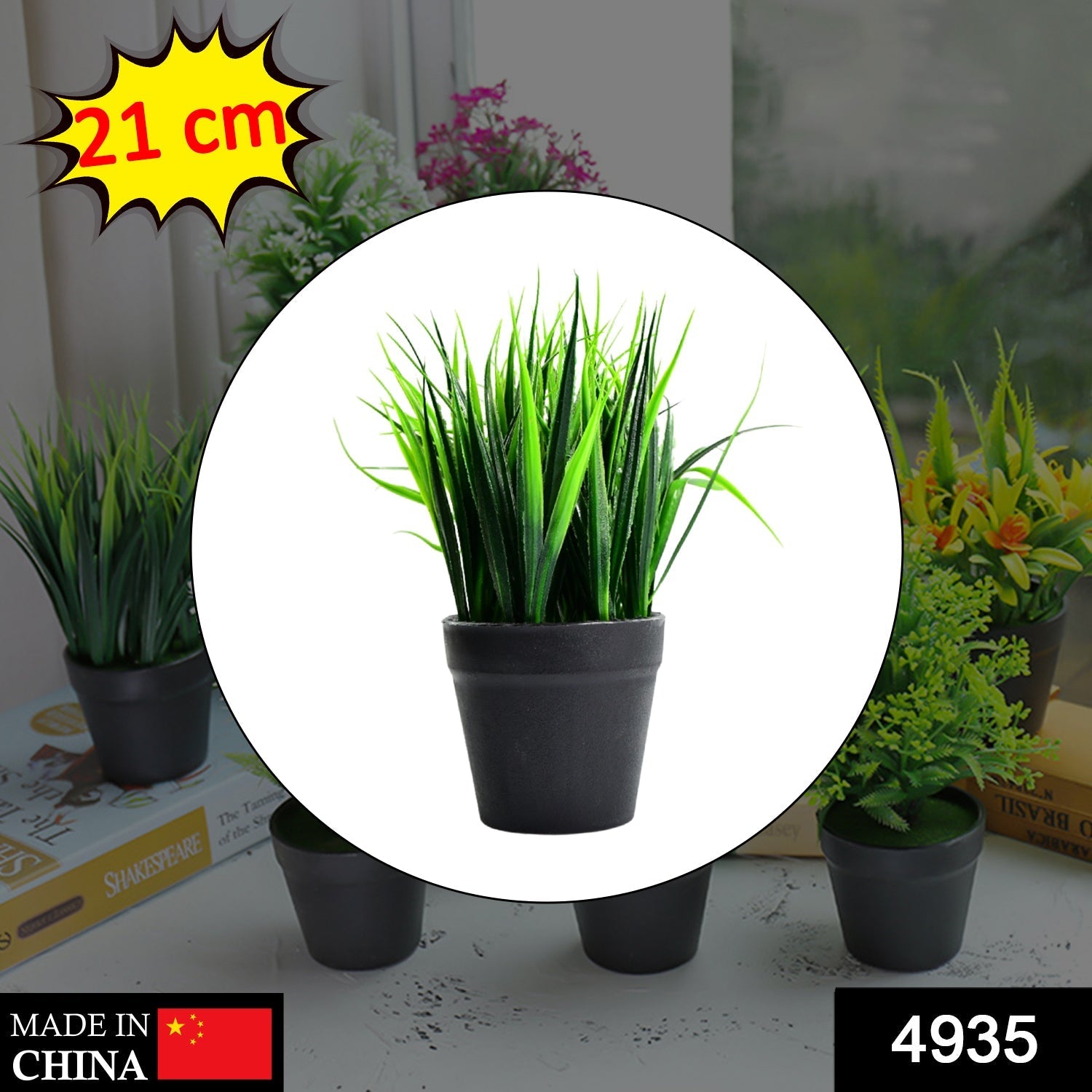 Artificial Potted Plant with Pot