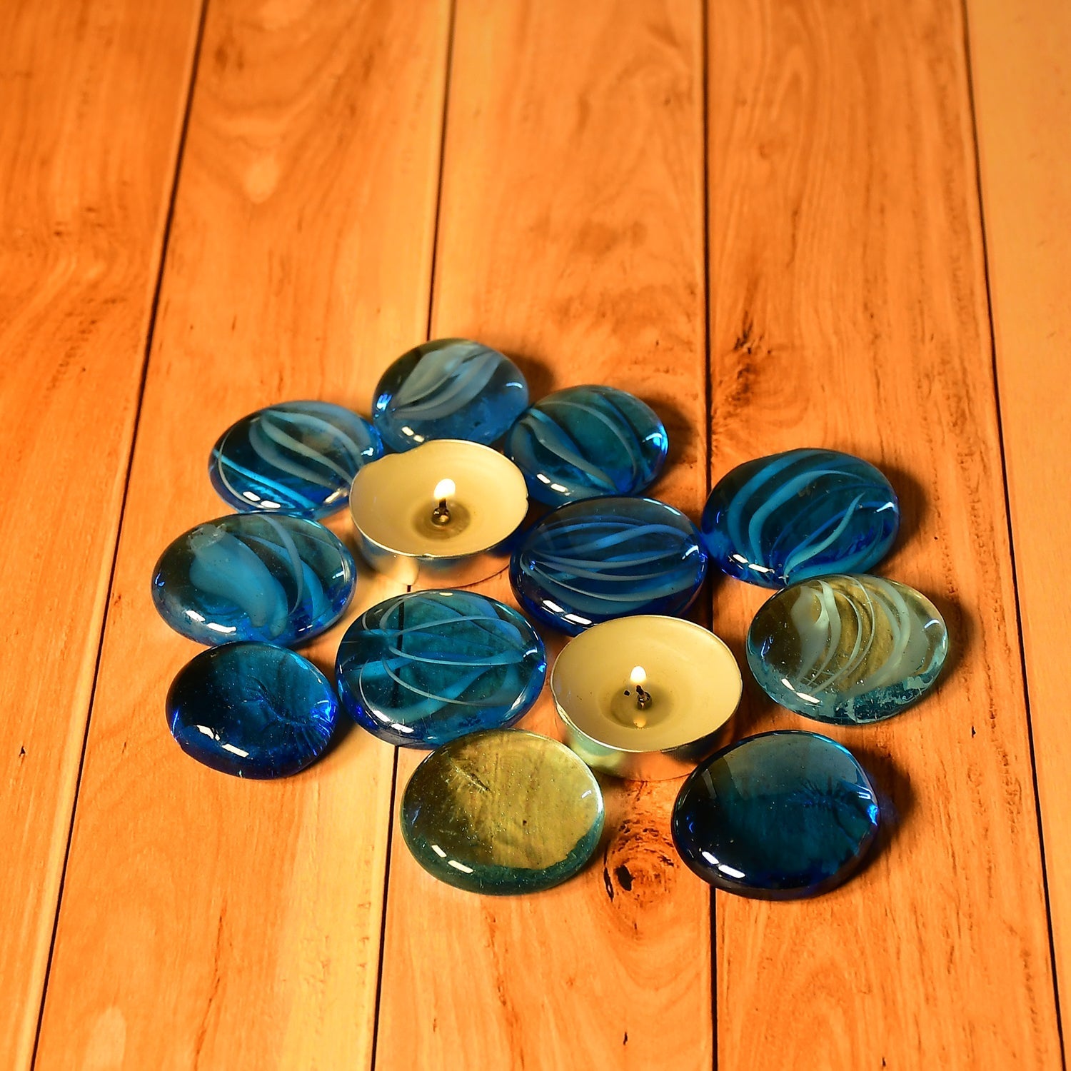 Glass Gem Stone, Flat Round Marbles Pebbles for Vase Fillers, Attractive pebbles for Aquarium Fish Tank.