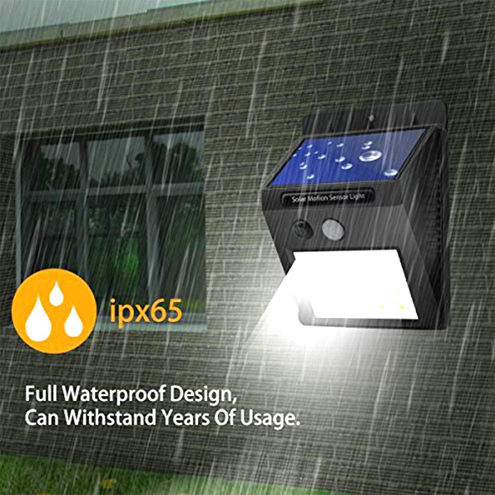 Solar Security LED Night Light for Home Outdoor / Garden Wall (Black) (30-LED Lights)