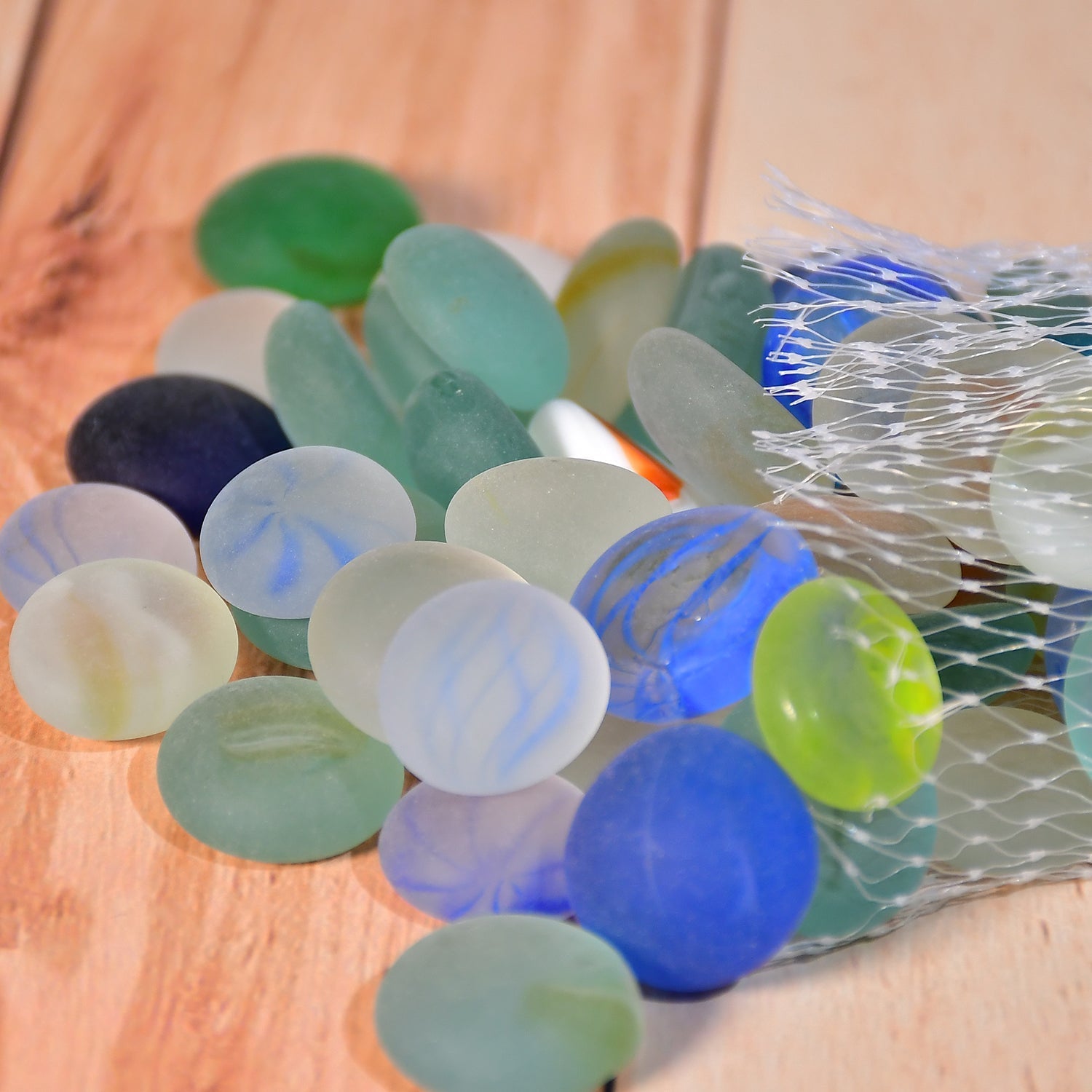 Glass Gem Stone, Flat Round Marbles Pebbles for Vase Fillers, Attractive pebbles for Aquarium Fish Tank.