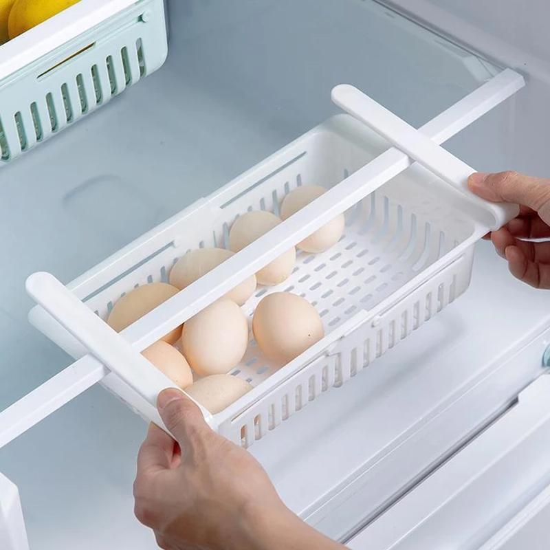 Fridge Organizer Drawer - Adjustable Fridge Storage Basket ( 4pc Set )